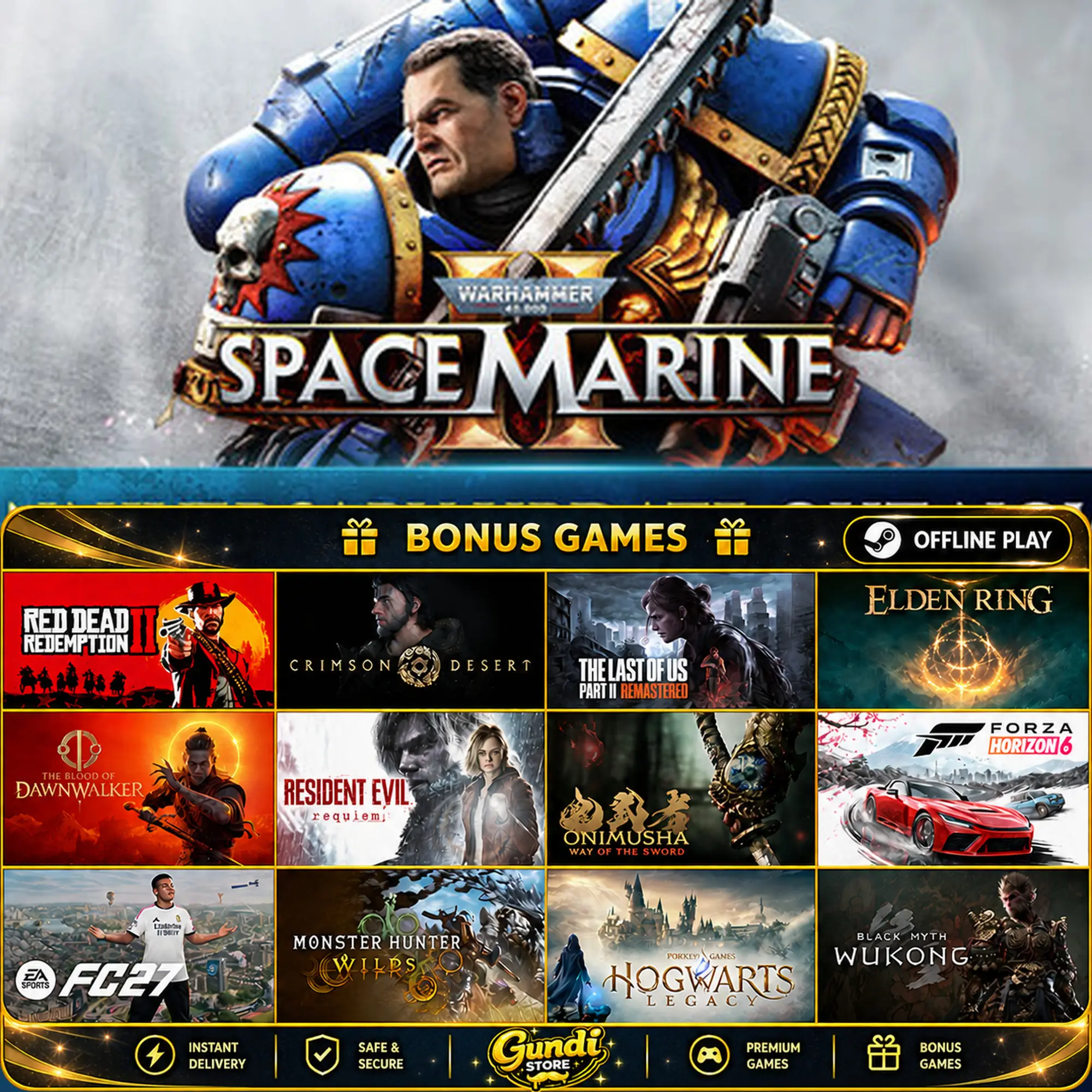 [AUTO CODE] - Warhammer 40,000_ Space Marine 2 + BONUS GAME