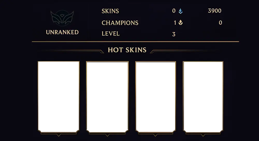 UNRANKED - 3 LVL - 0 SKIN