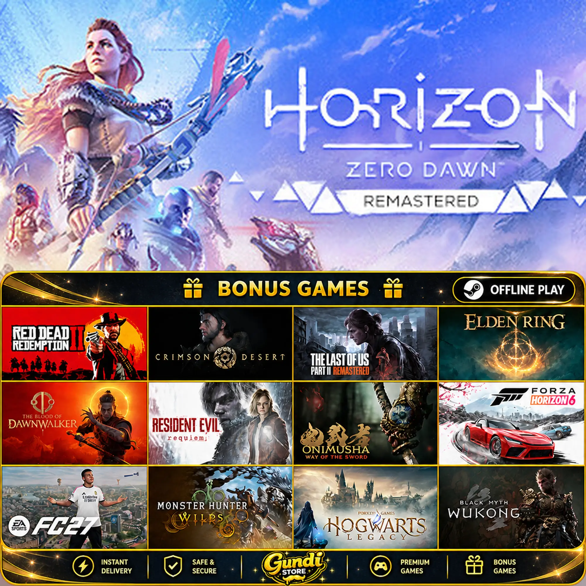 [AUTO CODE] - Horizon Zero Dawn™ Remastered + BONUS GAME