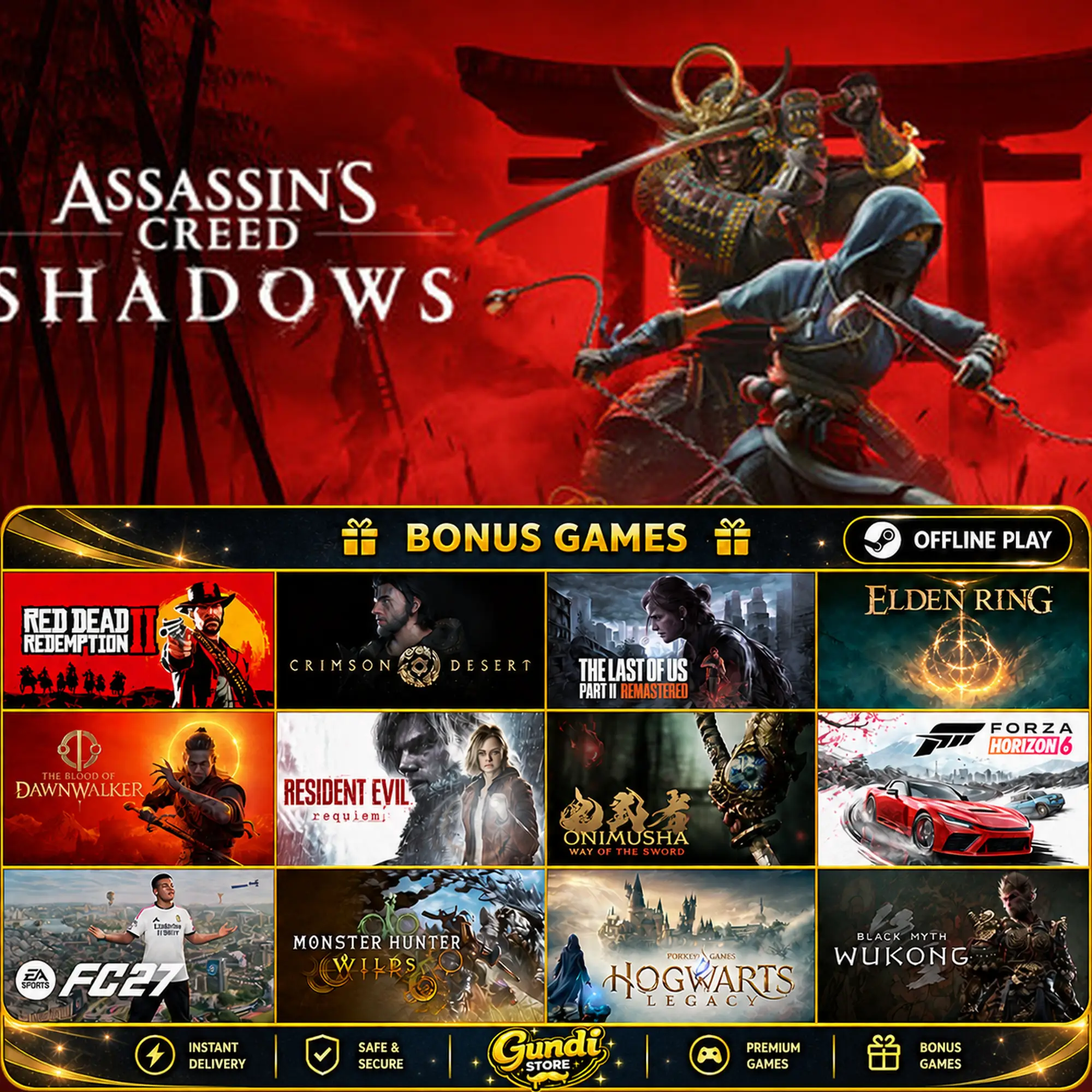 [AUTO CODE] - Assassin's Creed Shadows + BONUS GAME