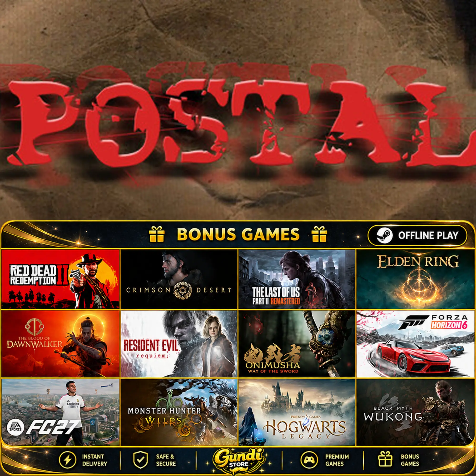 [AUTO CODE] - POSTAL + BONUS GAME