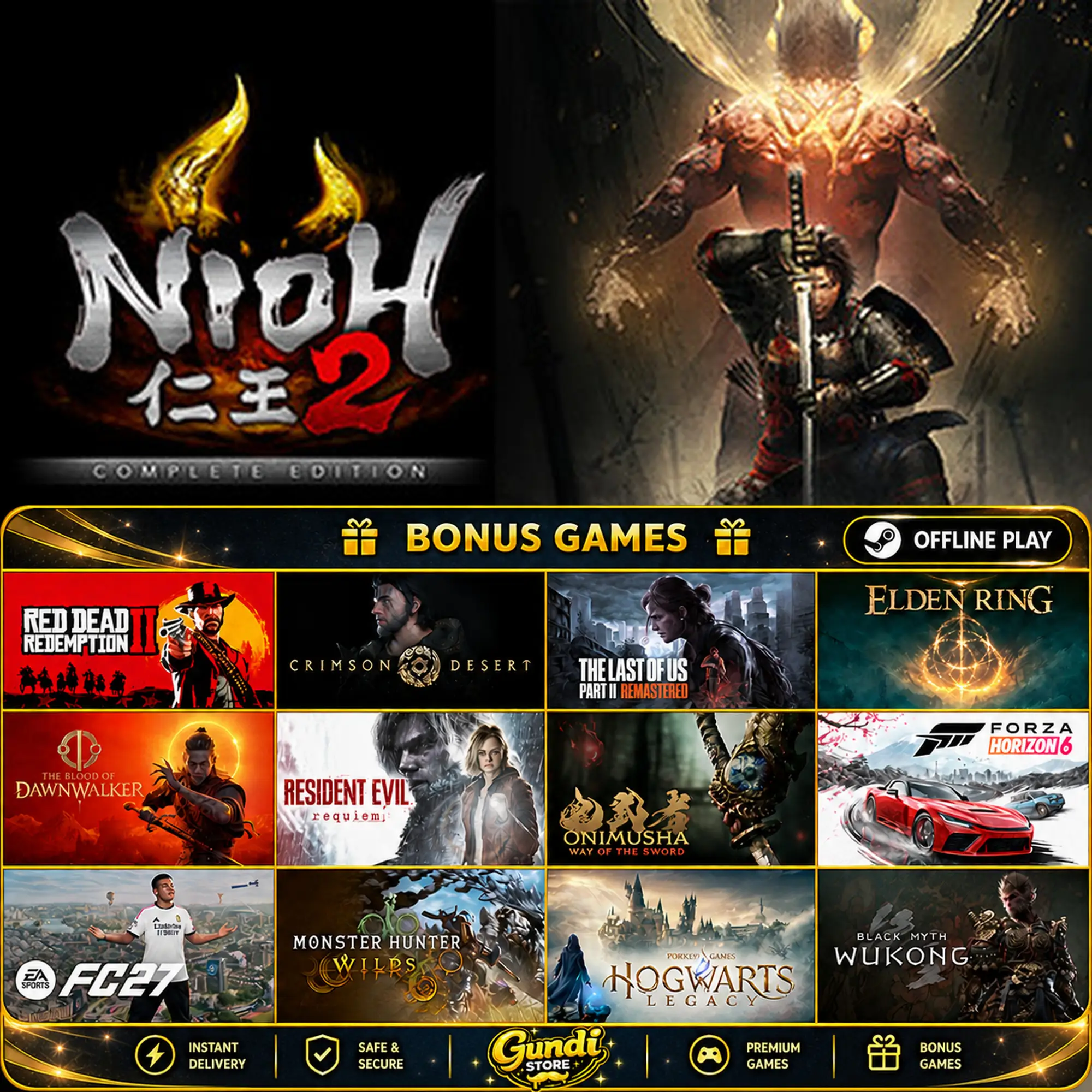 [AUTO CODE] - Nioh 2 – The Complete Edition + BONUS GAME