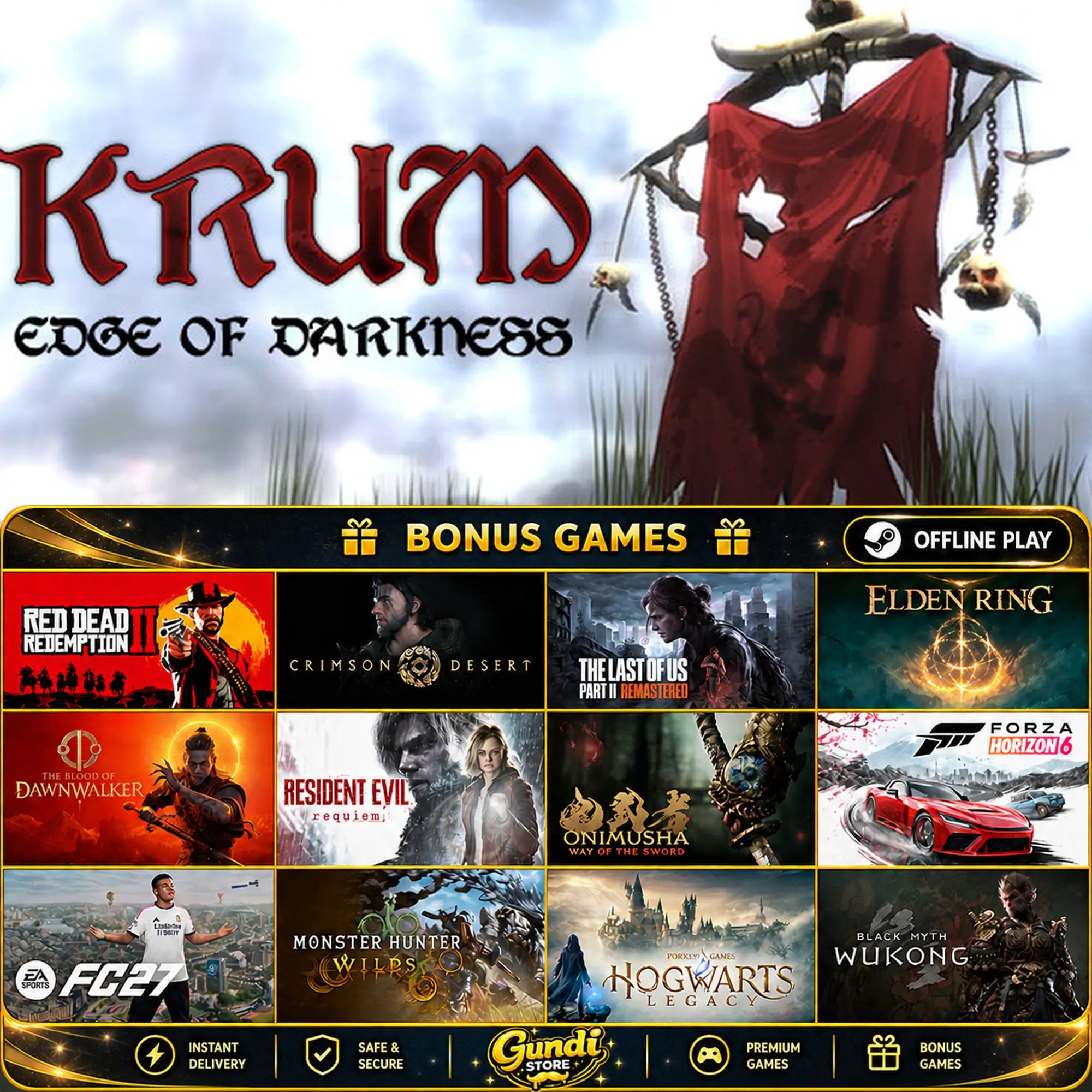 [AUTO CODE] - KRUM - Edge Of Darkness + BONUS GAME