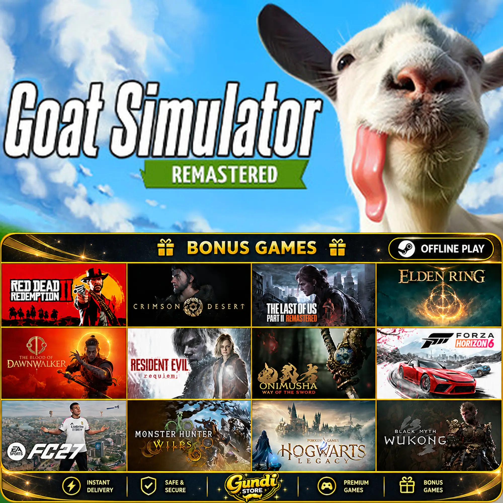 [AUTO CODE] - Goat Simulator_ Remastered + BONUS GAME