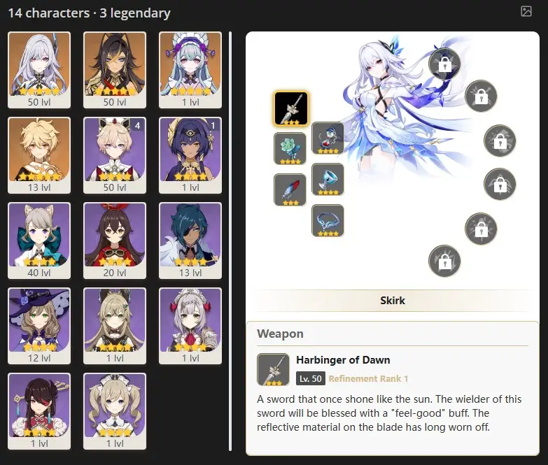 NA- AR:25 - SKIRK - DEHYA - YUMEMIZUKI MIZUKI 14 characters