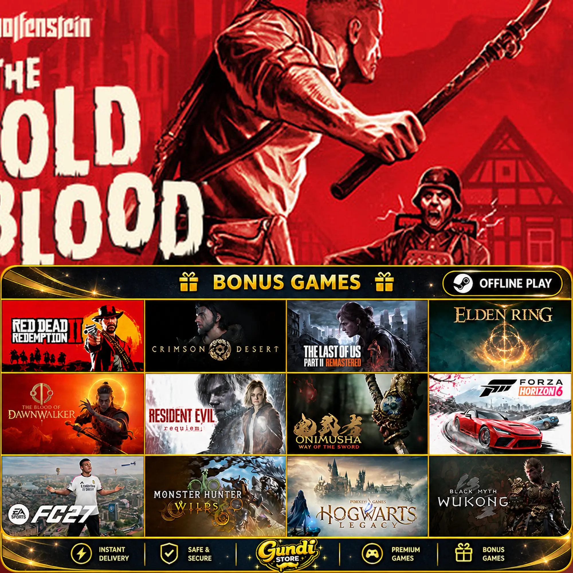 [AUTO CODE] - Wolfenstein_ The Old Blood + BONUS GAME
