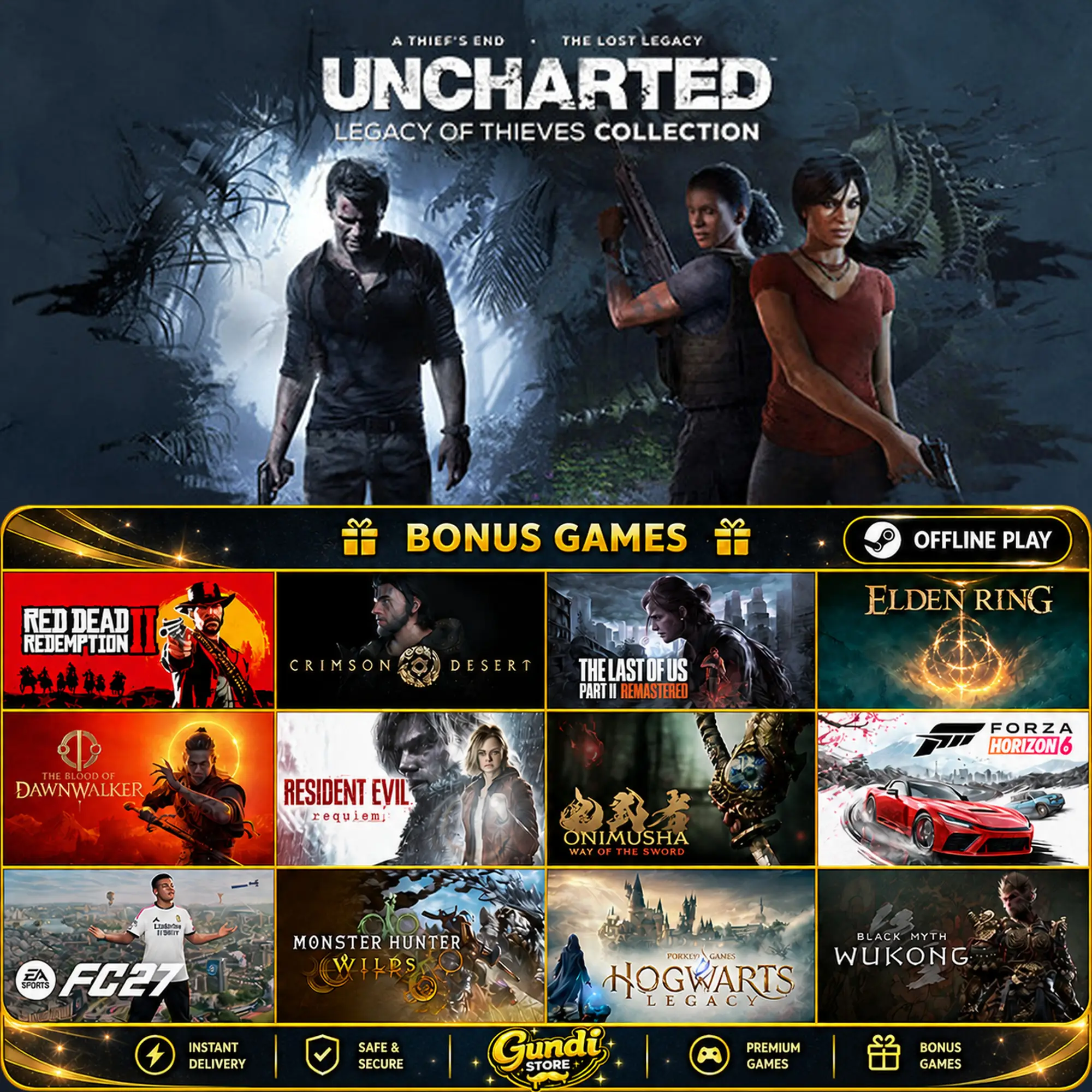 [AUTO CODE] - UNCHARTED™_ Legacy of Thieves Collection + BONUS GAME