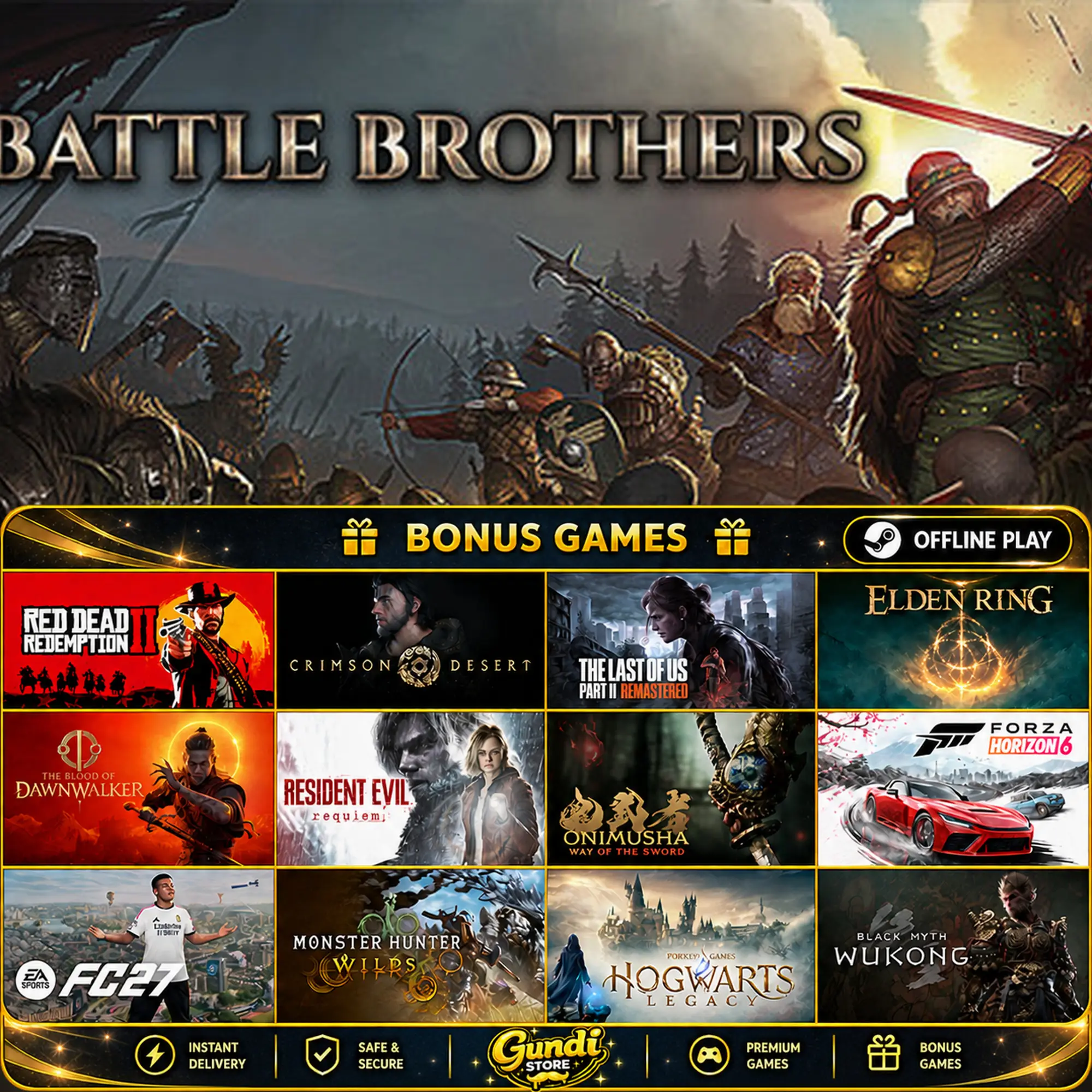 [AUTO CODE] - Battle Brothers + BONUS GAME