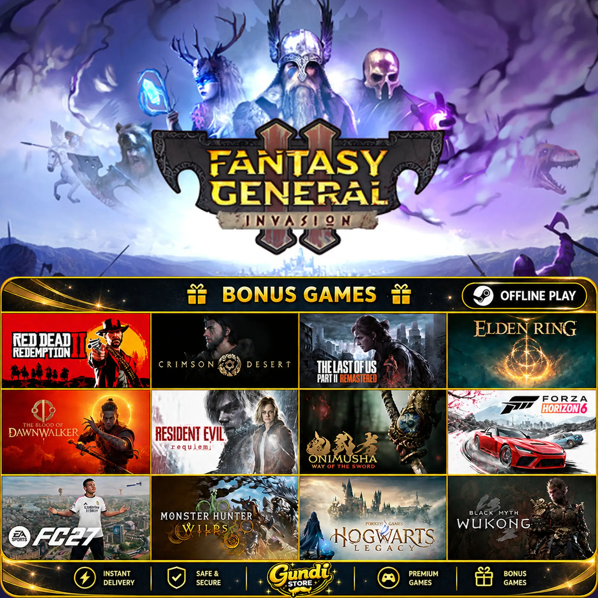 [AUTO CODE] - Fantasy General II + BONUS GAME
