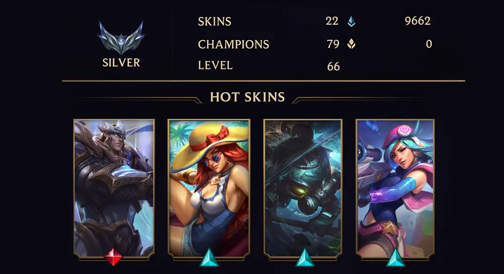 SILVER II - 66 LVL - 22 SKIN
