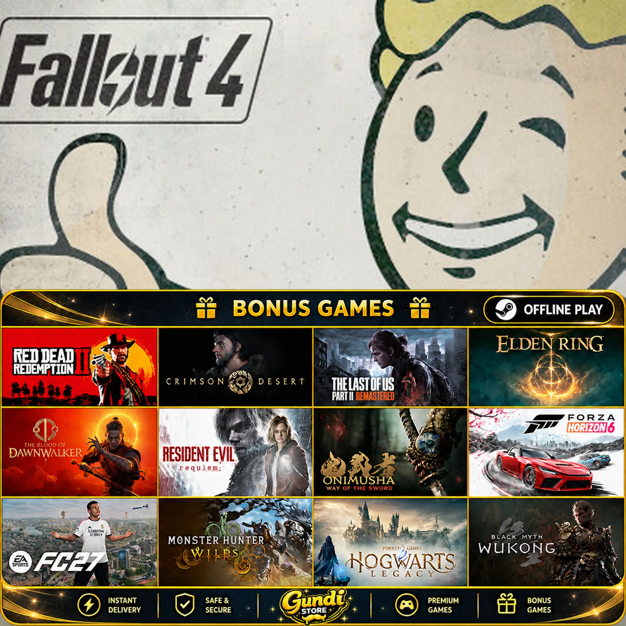 [AUTO CODE] - Fallout 4 + BONUS GAME