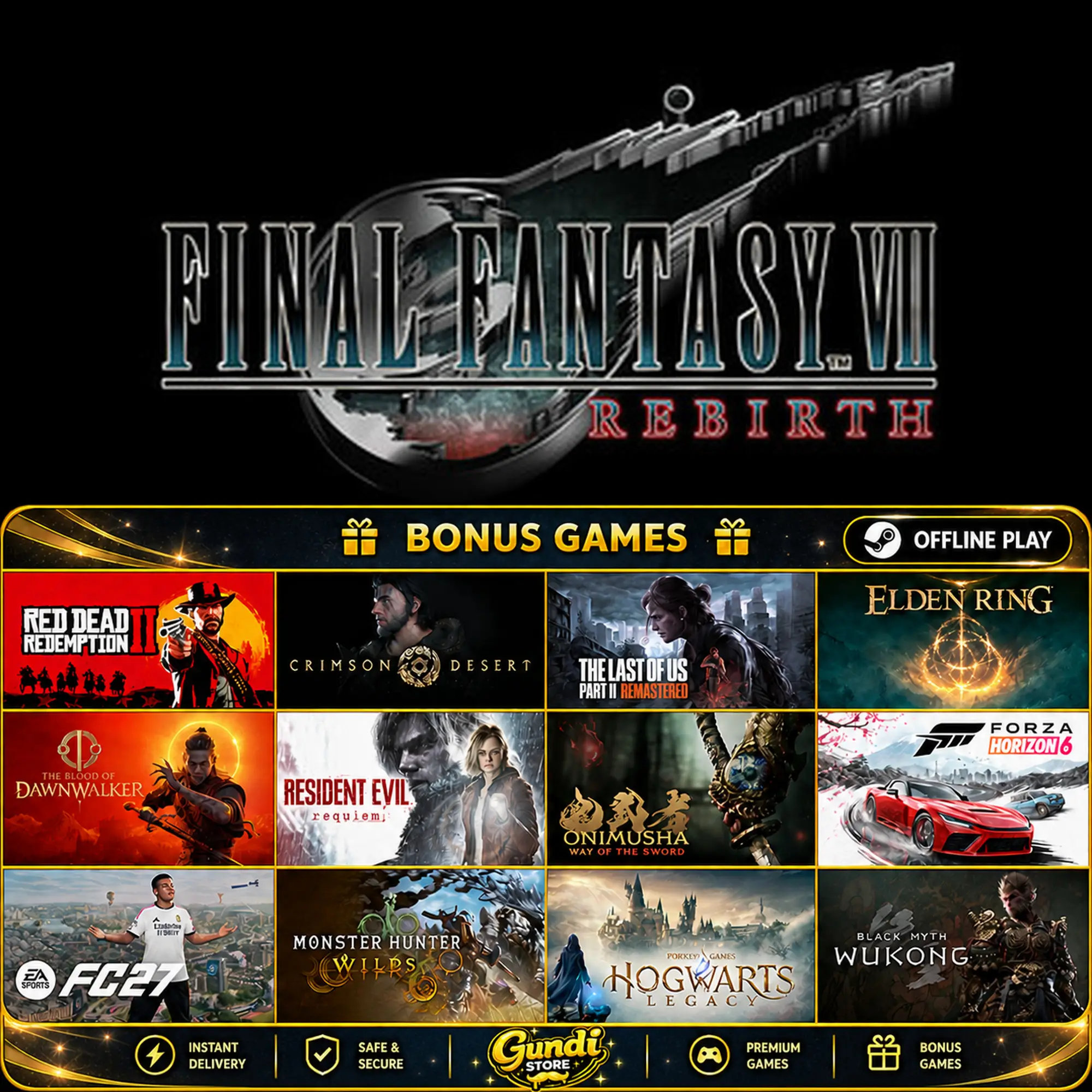 [AUTO CODE] - FINAL FANTASY VII REBIRTH + BONUS GAME