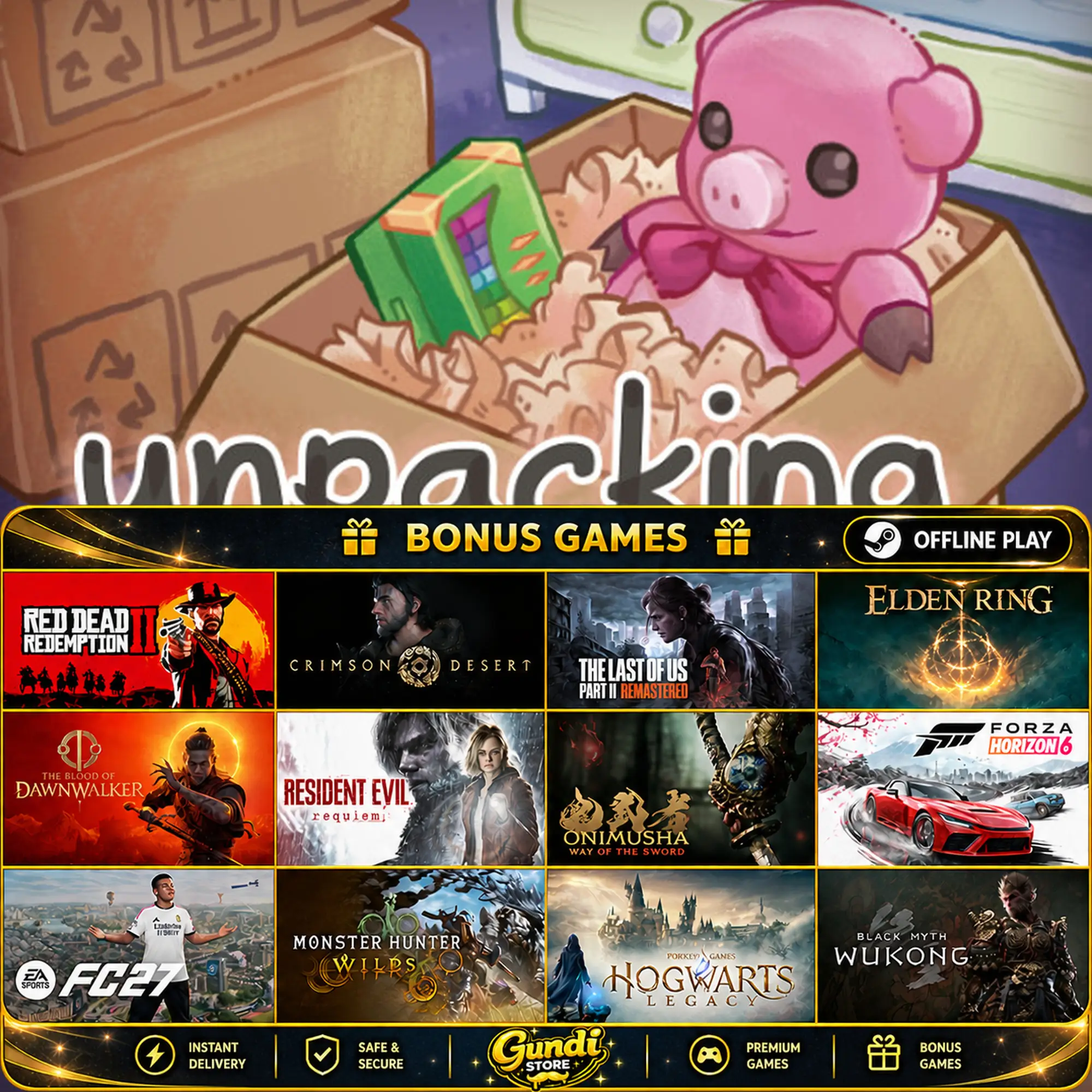 [AUTO CODE] - Unpacking + BONUS GAME