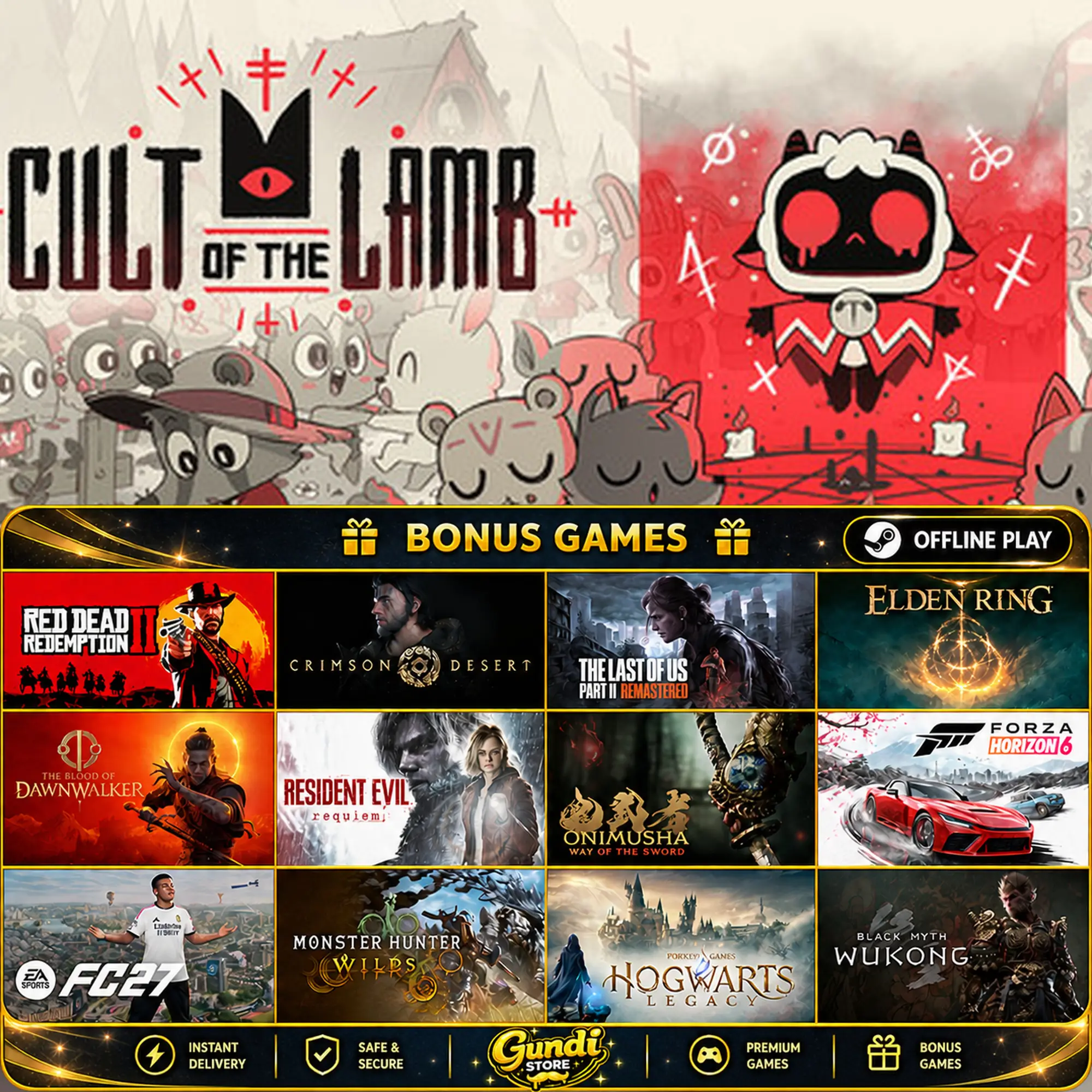 [AUTO CODE] - Cult of the Lamb + BONUS GAME