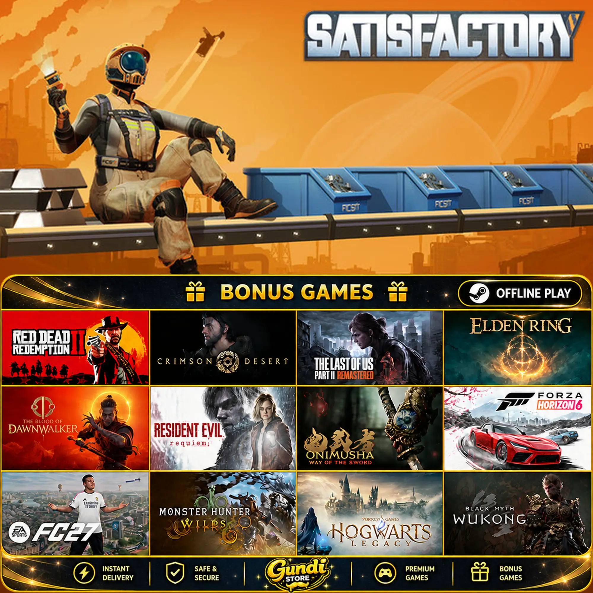[AUTO CODE] - Satisfactory + BONUS GAME