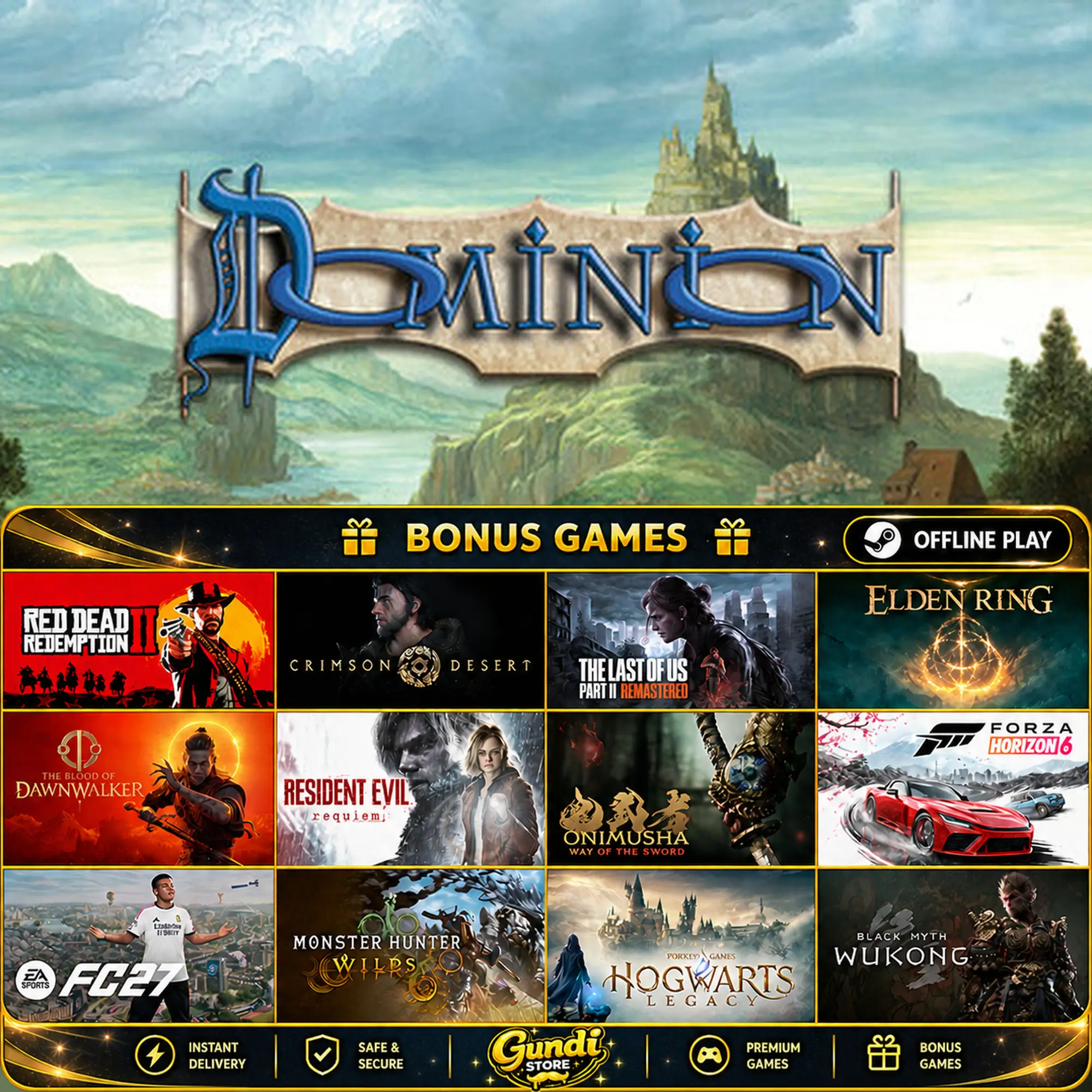 [AUTO CODE] - Dominion + BONUS GAME