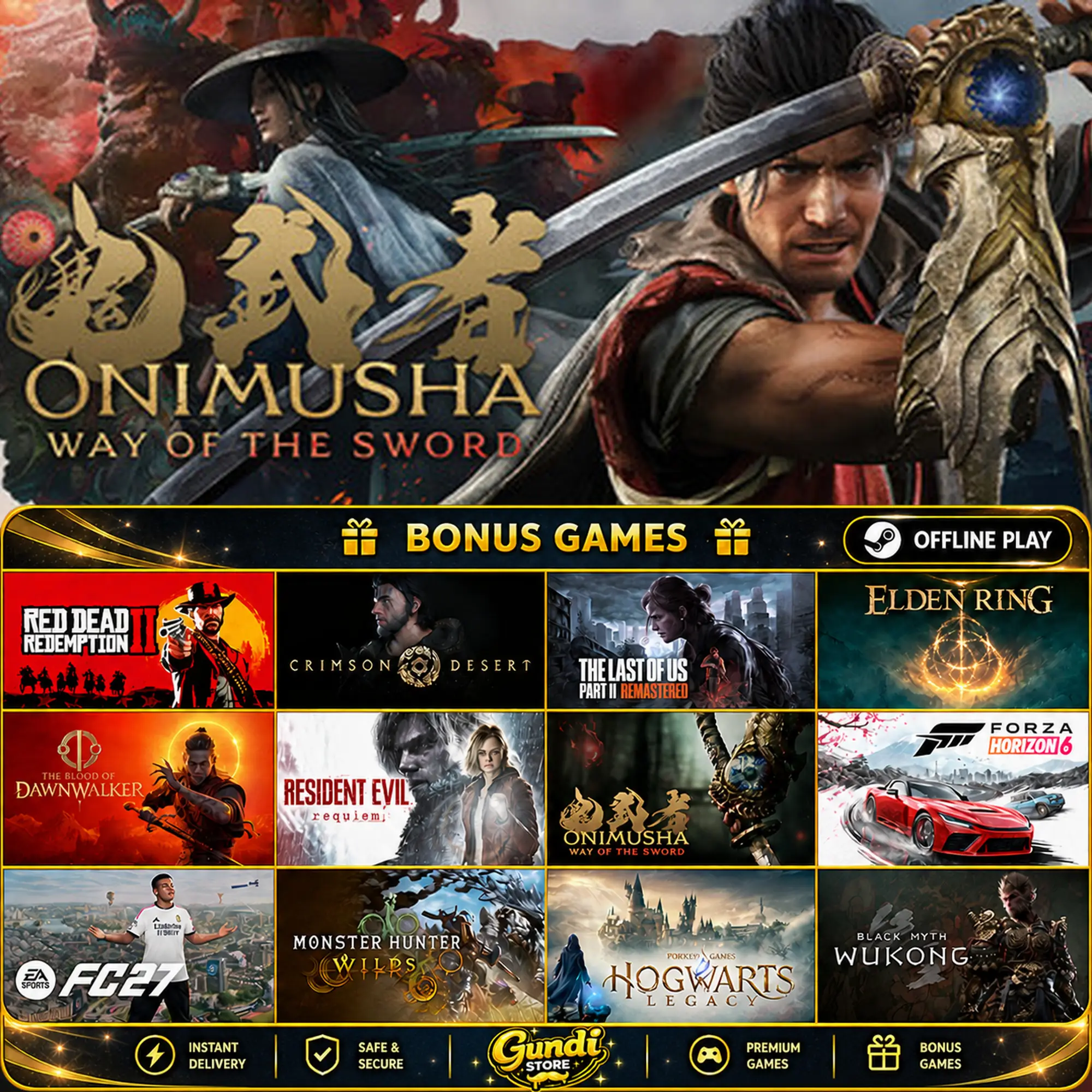 [AUTO CODE] - Onimusha_ Way of the Sword + BONUS GAME