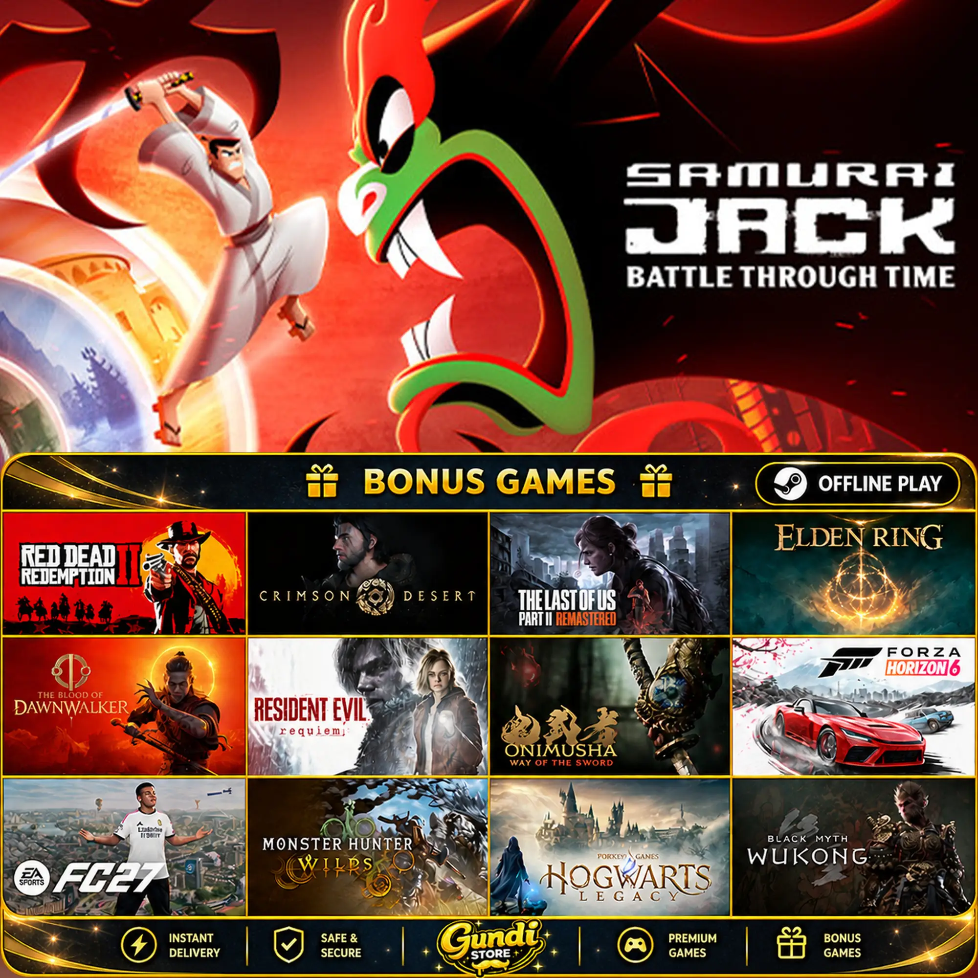 [AUTO CODE] - Samurai Jack_ Battle Through Time + BONUS GAME