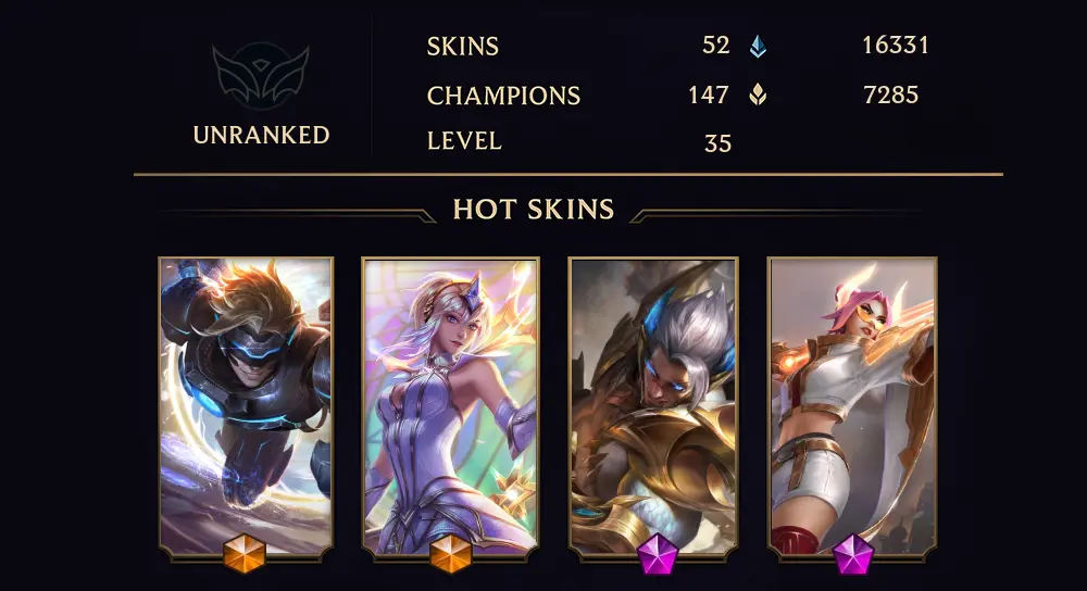 PBE - UNRANKED - 35 LVL - 52 SKIN
