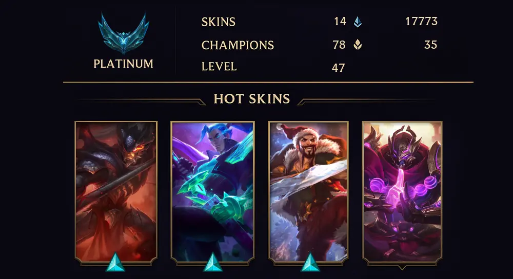 PLATINUM I - 47 LVL - 14 SKIN