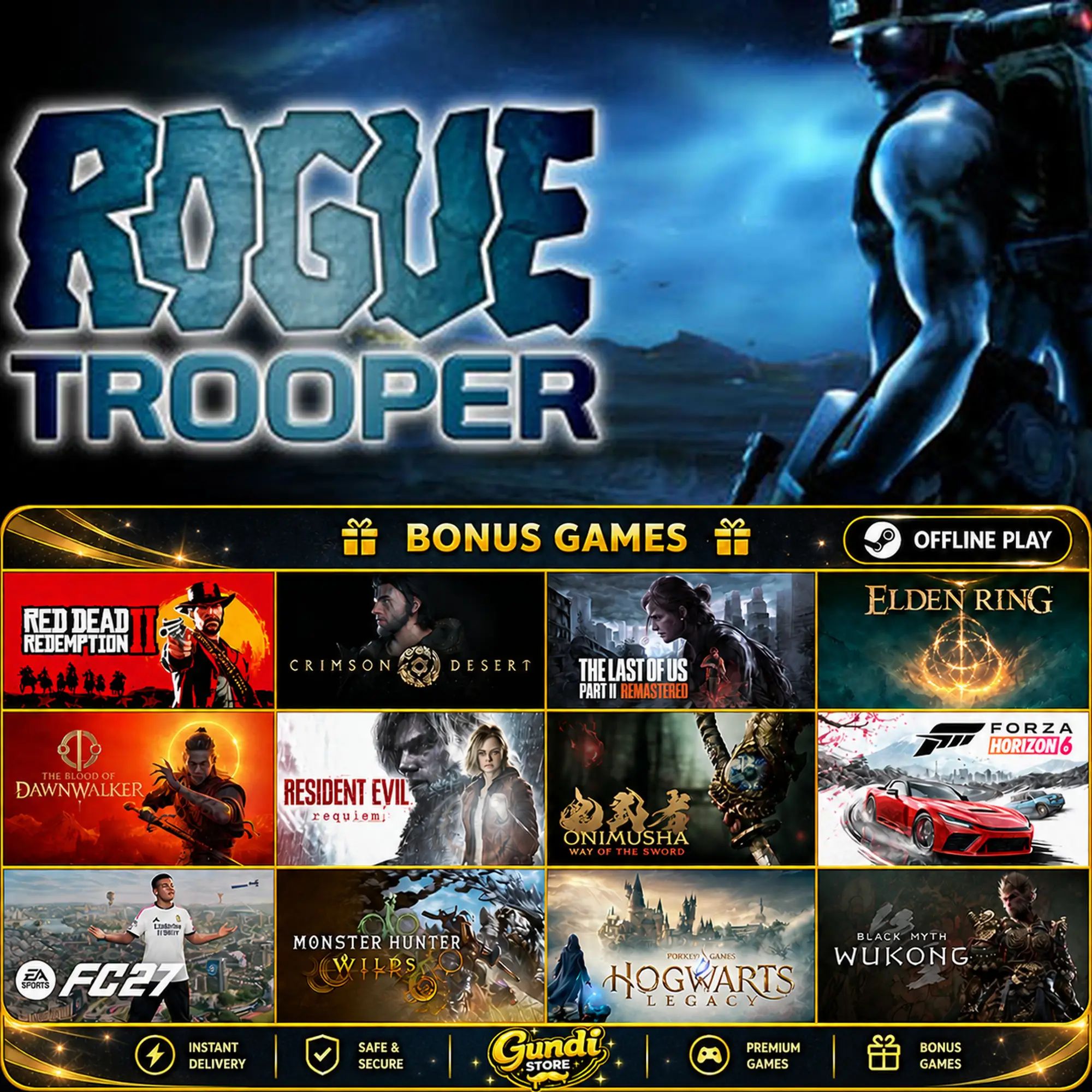 [AUTO CODE] - Rogue Trooper + BONUS GAME