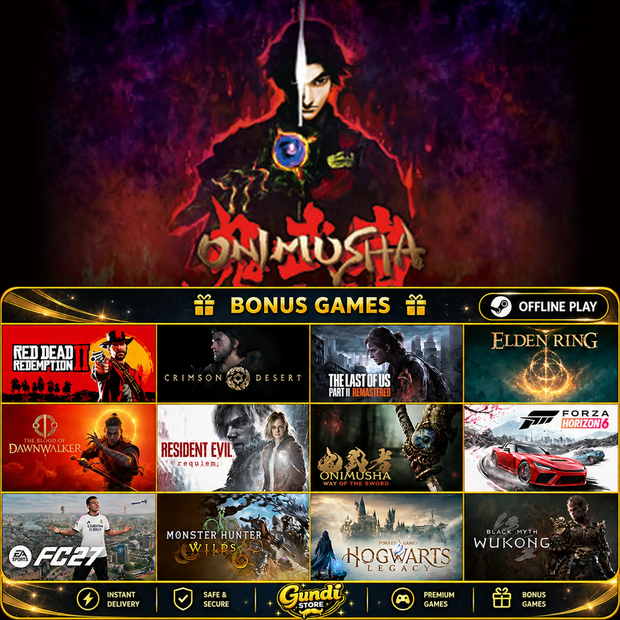 [AUTO CODE] - Onimusha_ Warlords + BONUS GAME