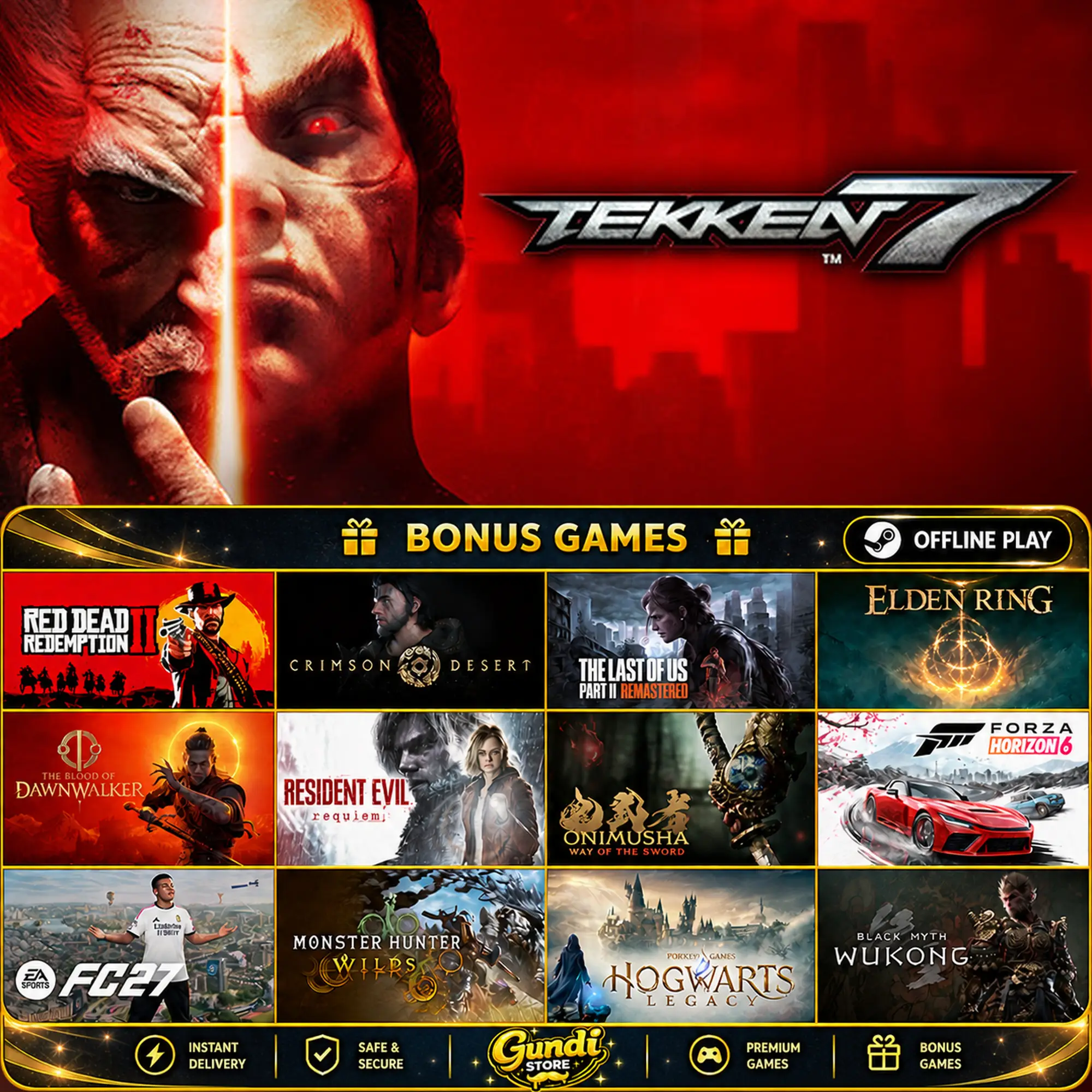 [AUTO CODE] - TEKKEN 7 + BONUS GAME
