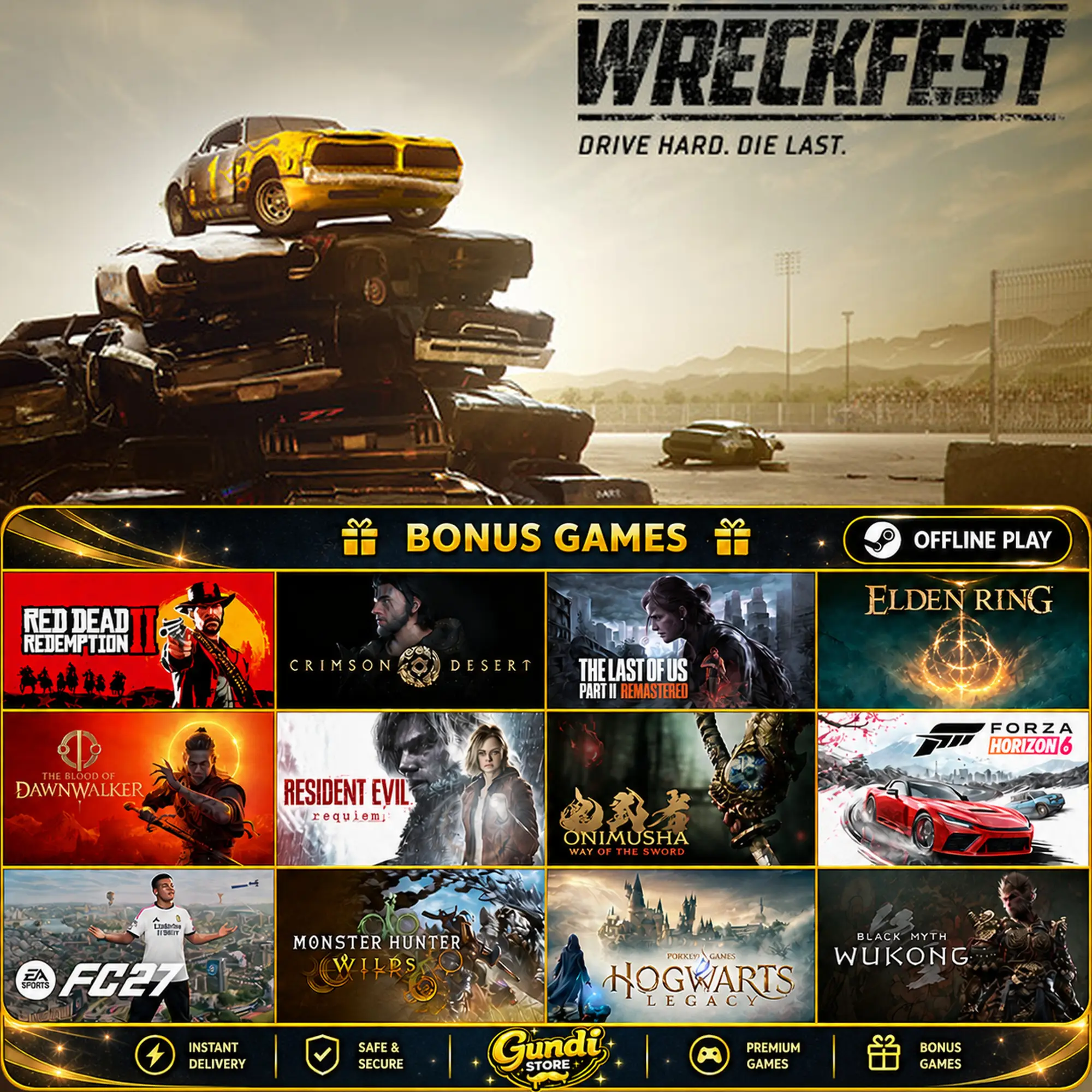 [AUTO CODE] - Wreckfest + BONUS GAME