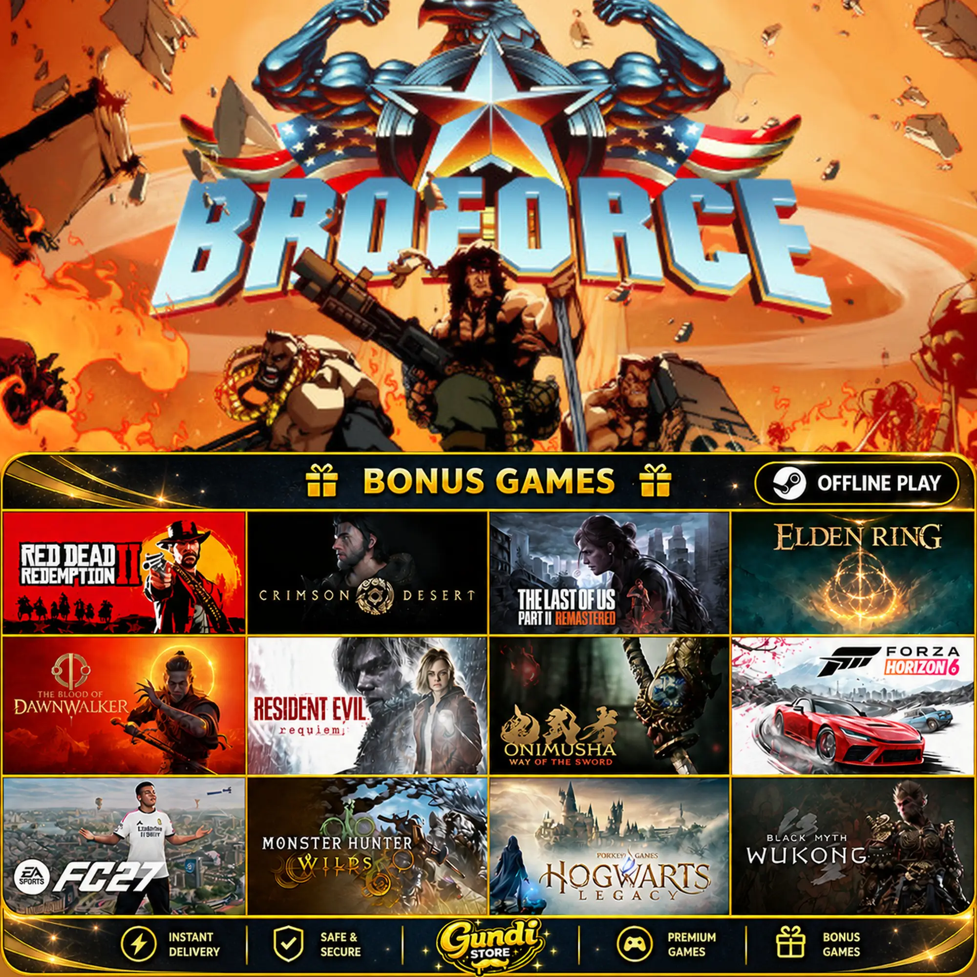 [AUTO CODE] - Broforce + BONUS GAME