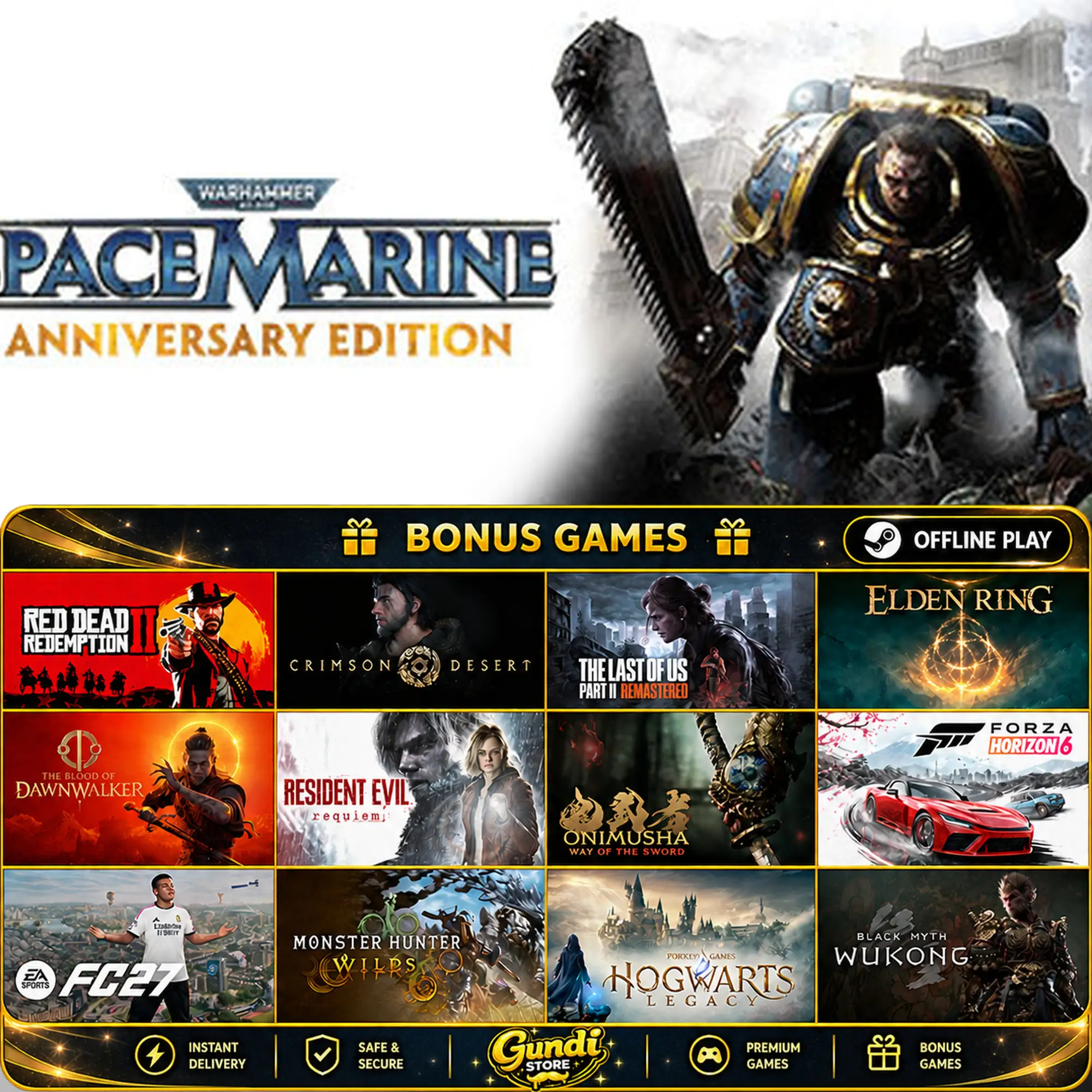 [AUTO CODE] - Warhammer 40,000_ Space Marine - Anniversary Edition + BONUS GAME