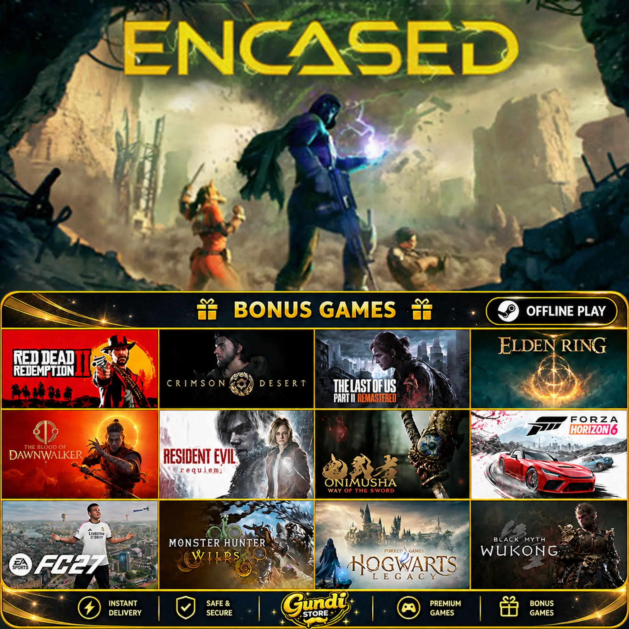 [AUTO CODE] - Encased + BONUS GAME