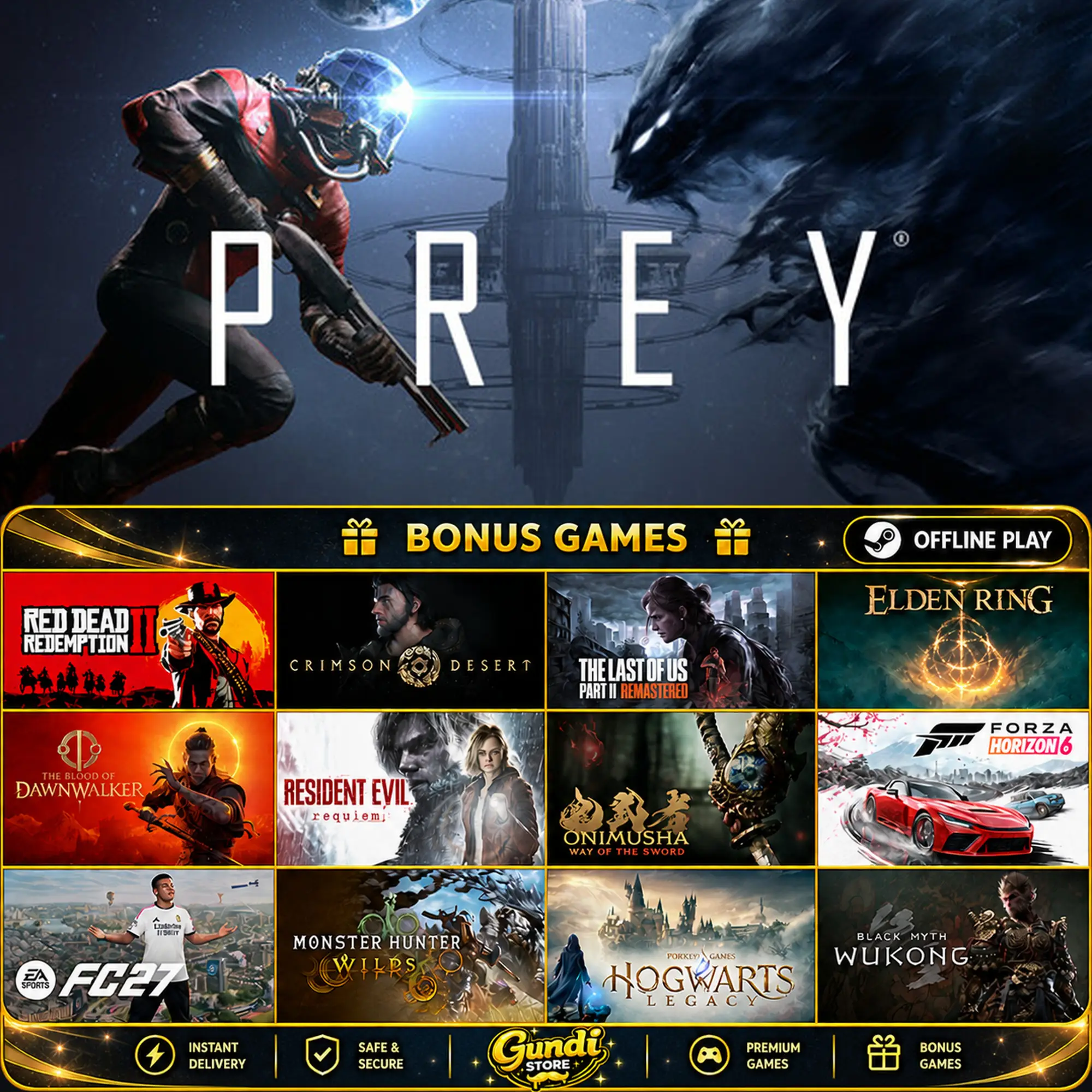 [AUTO CODE] - Prey + BONUS GAME