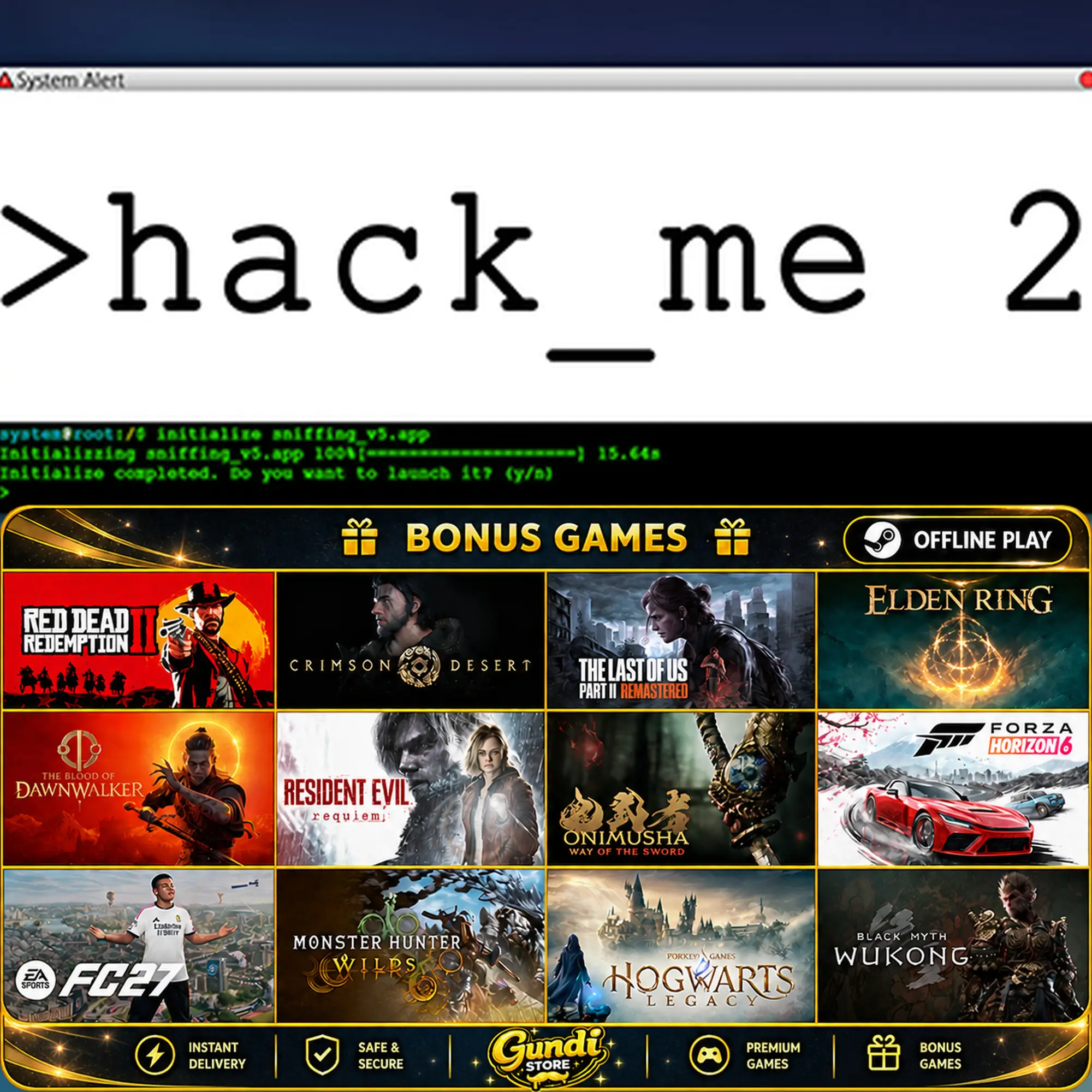 [AUTO CODE] - hack_me 2 + BONUS GAME