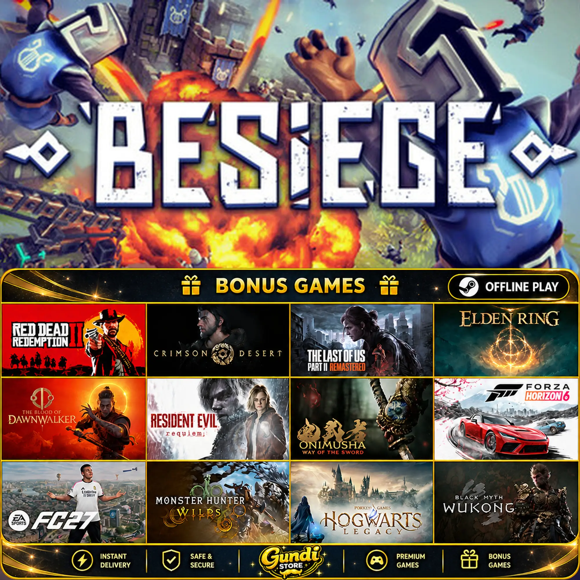 [AUTO CODE] - Besiege + BONUS GAME