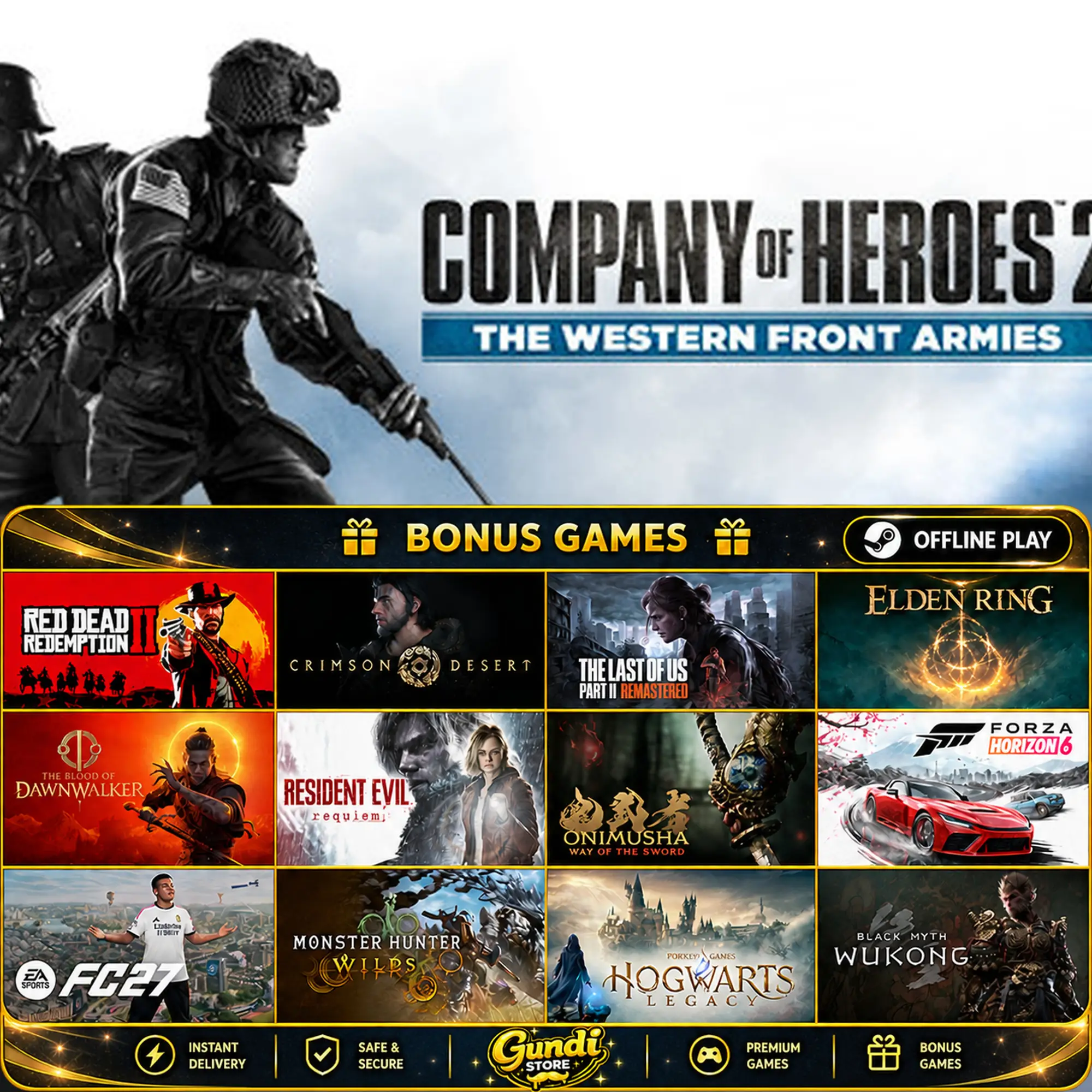 [AUTO CODE] - Company of Heroes 2_ The Western Front Armies + BONUS GAME
