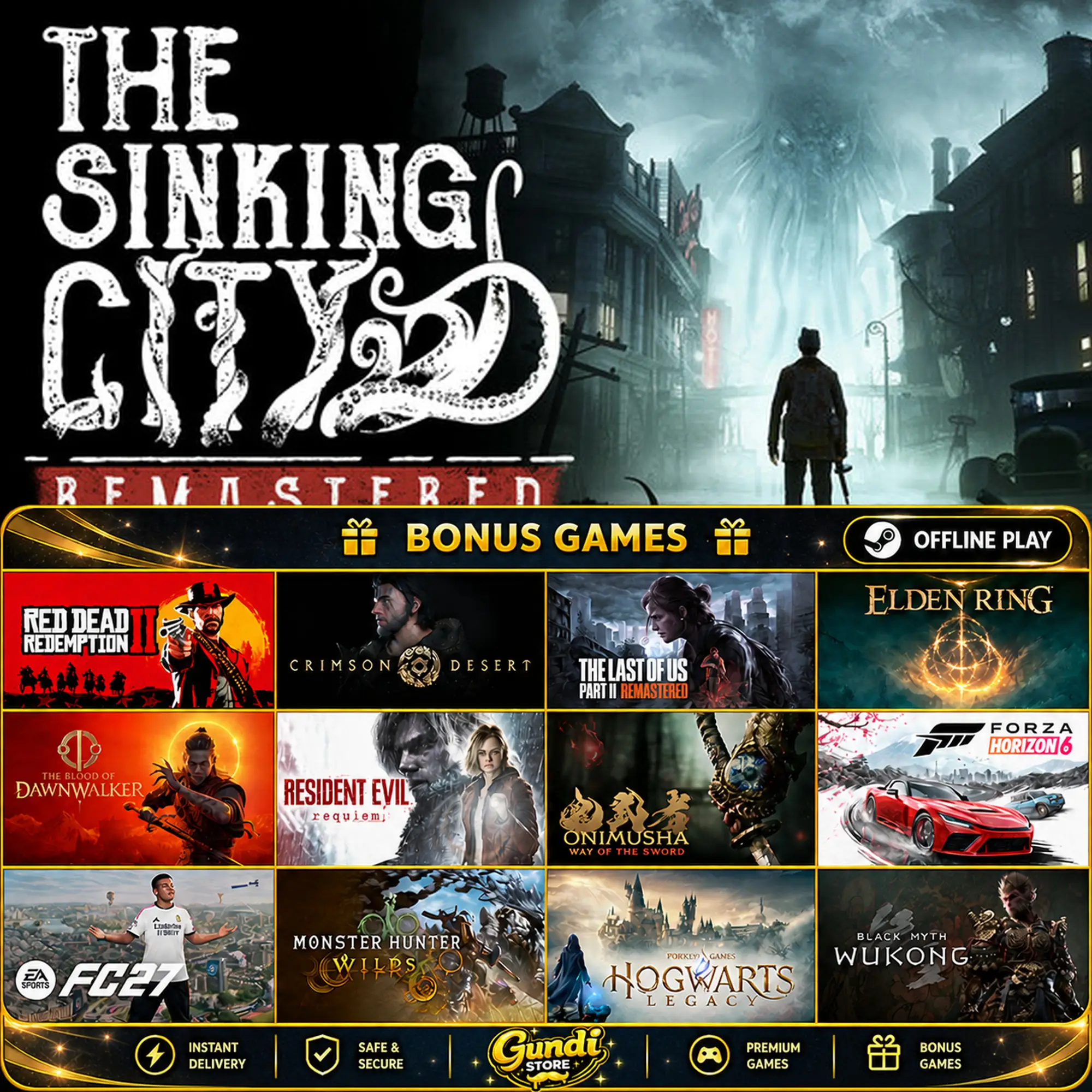 [AUTO CODE] - The Sinking City Remastered + BONUS GAME