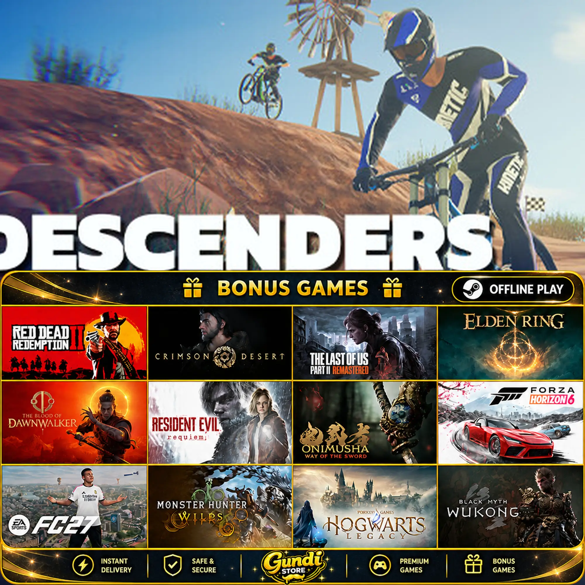 [AUTO CODE] - Descenders + BONUS GAME