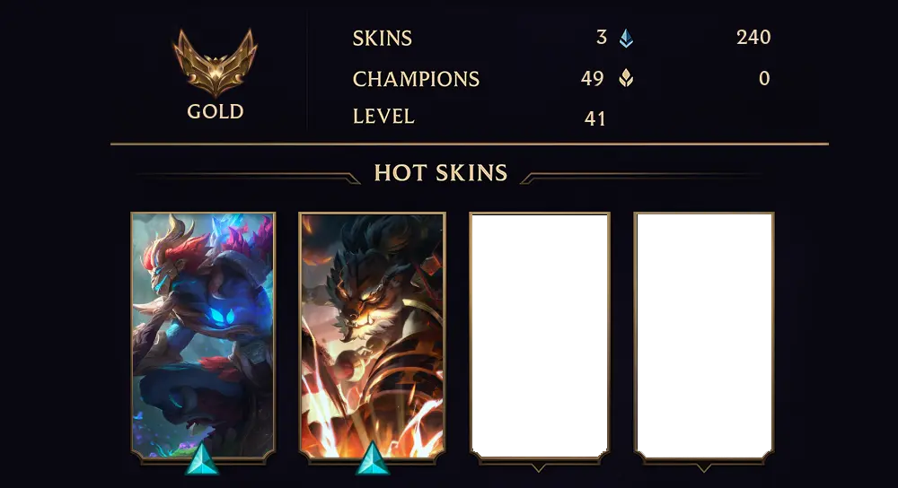 GOLD III - 41 LVL - 3 SKIN