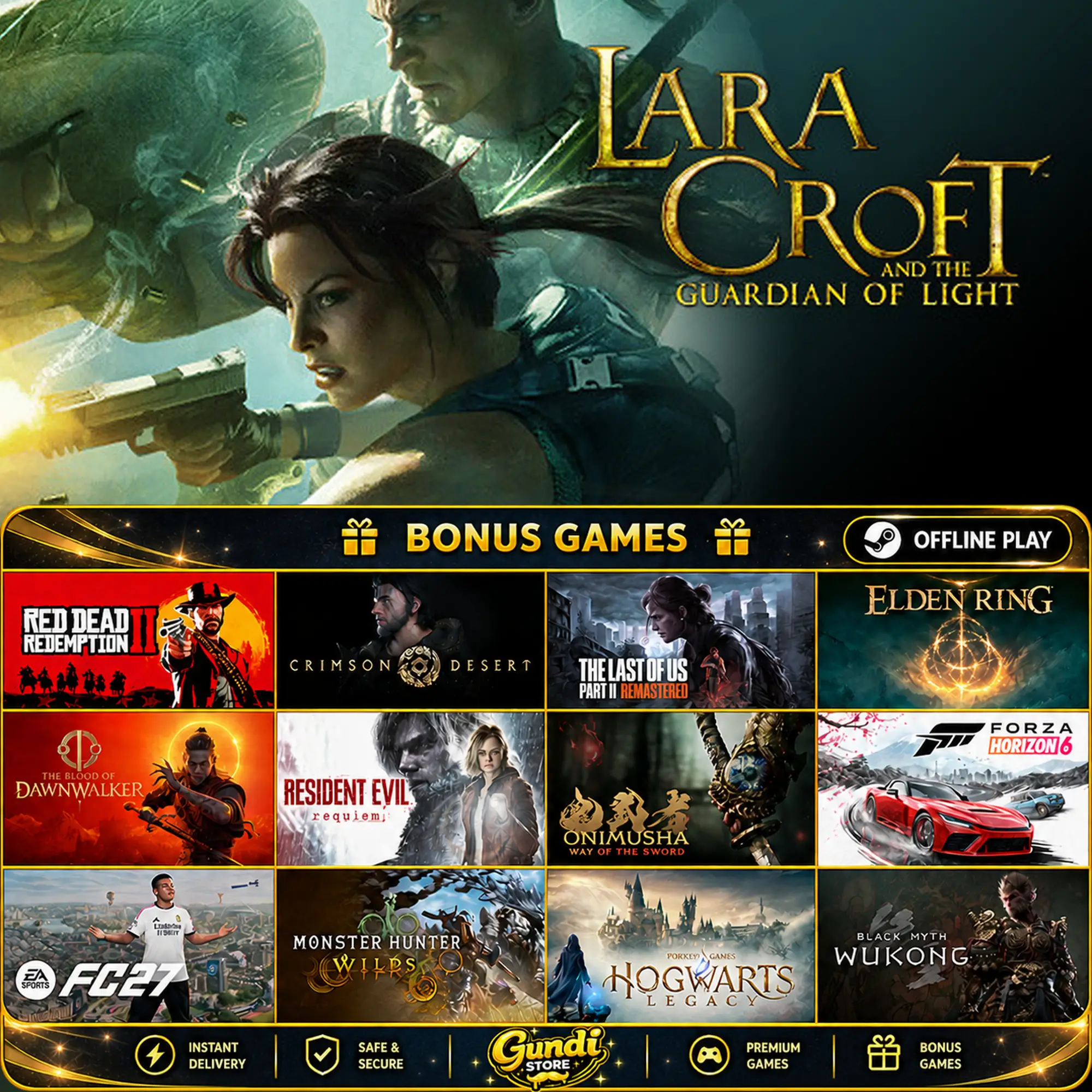 [AUTO CODE] - Lara Croft and the Guardian of Light + BONUS GAME
