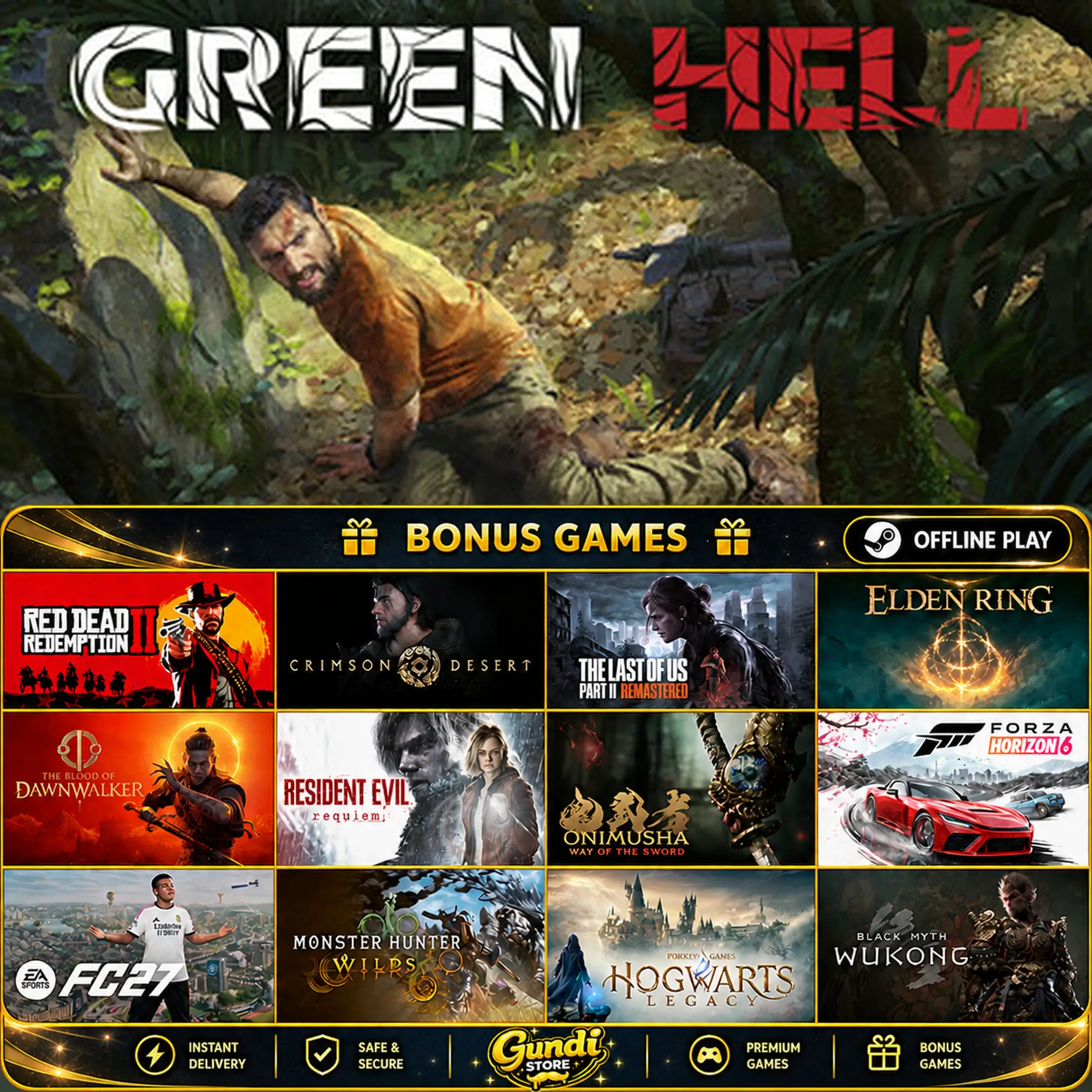 [AUTO CODE] - Green Hell + BONUS GAME
