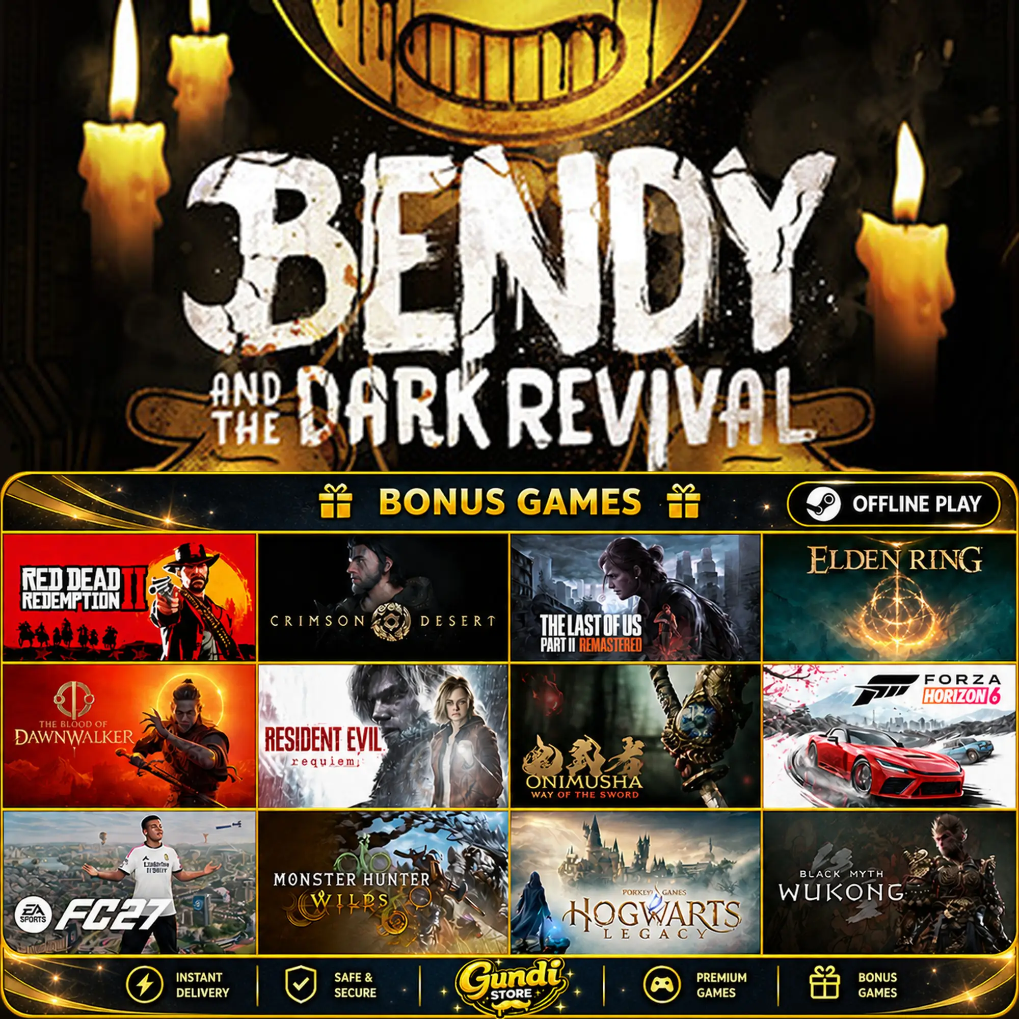 [AUTO CODE] - Bendy and the Dark Revival + BONUS GAME