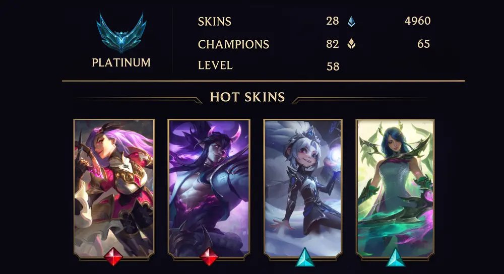 PLATINUM I - 58 LVL - 28 SKIN