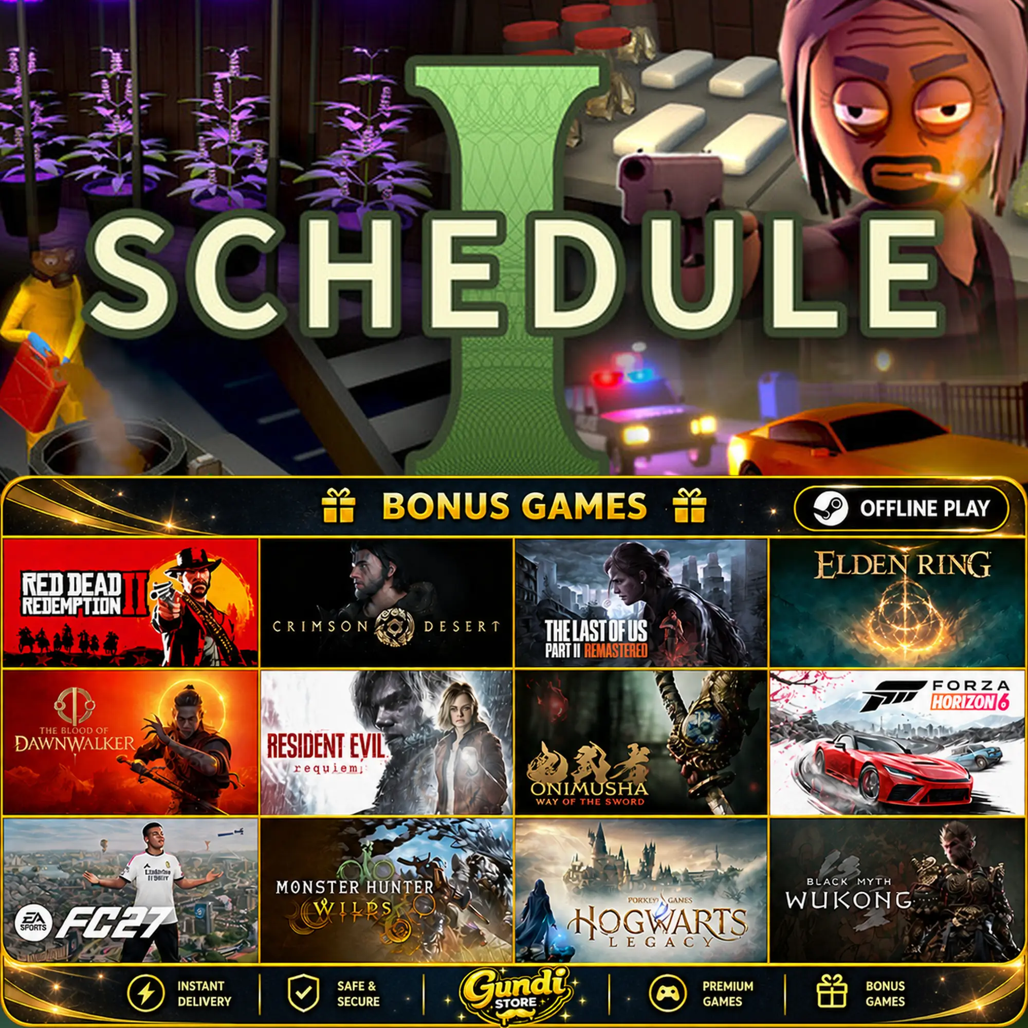 [AUTO CODE] - Schedule I + BONUS GAME