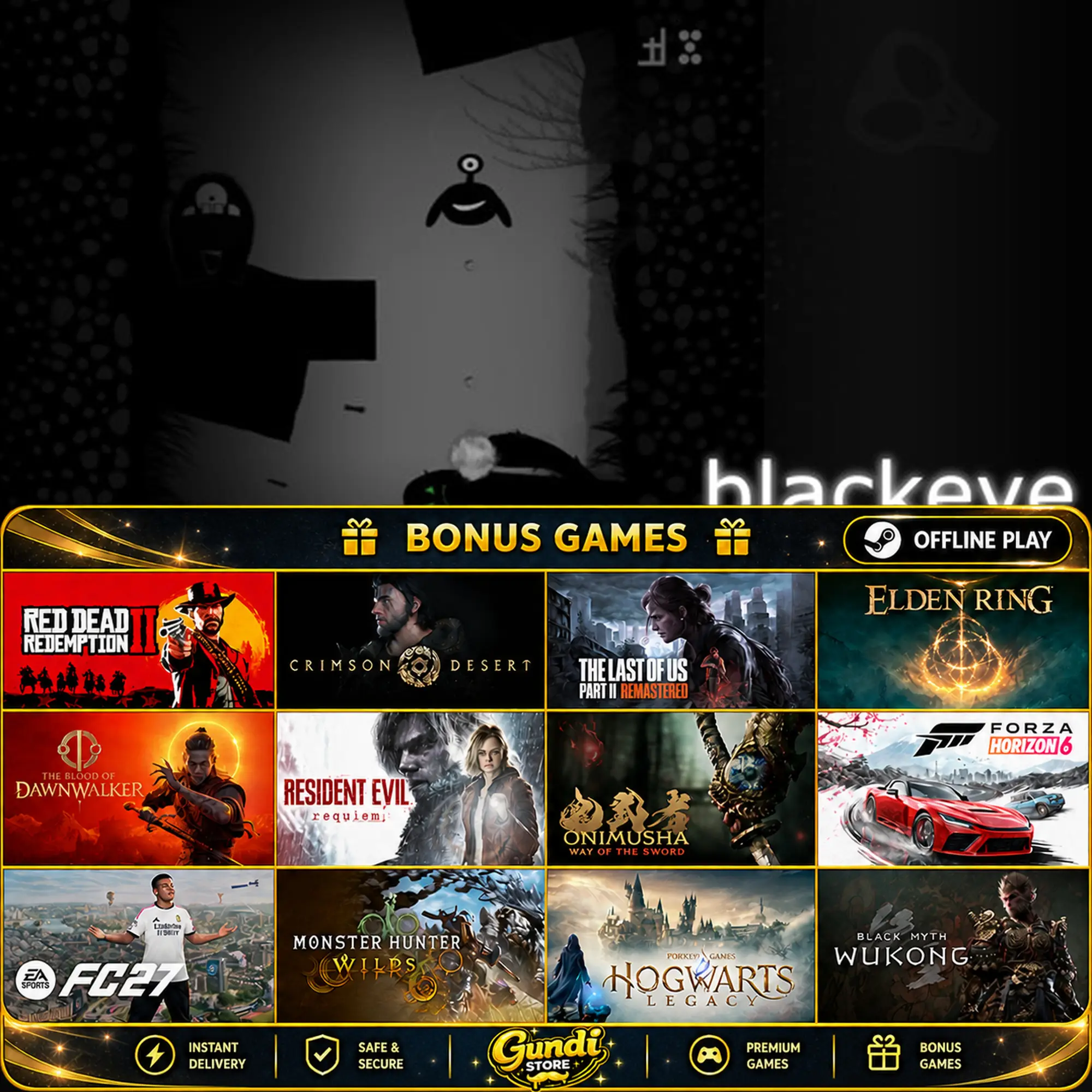 [AUTO CODE] - BlackEye + BONUS GAME