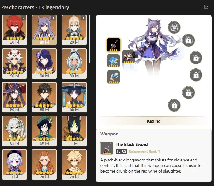 EU - AR:56- 49 CHARACTERS [14 - 5 STARS CHARACTERS ]
