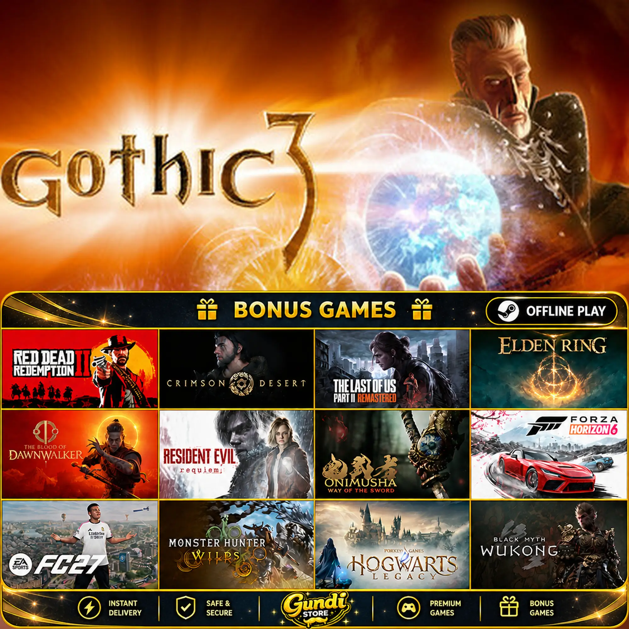 [AUTO CODE] - Gothic 3 + BONUS GAME