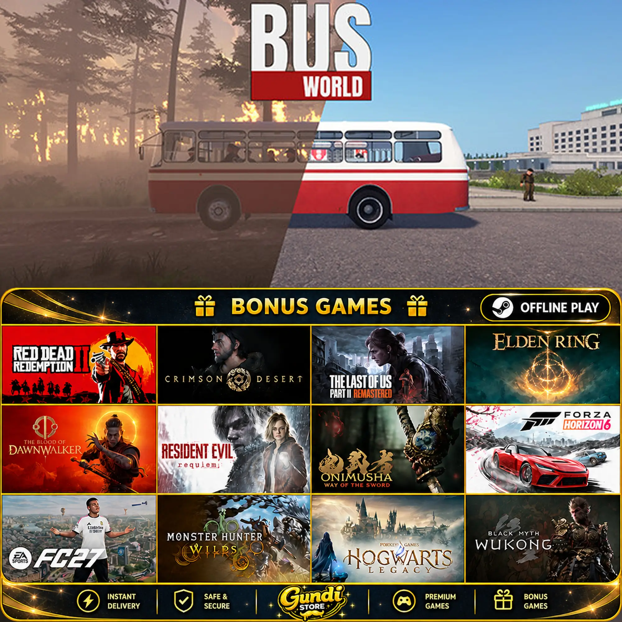 [AUTO CODE] - Bus World + BONUS GAME