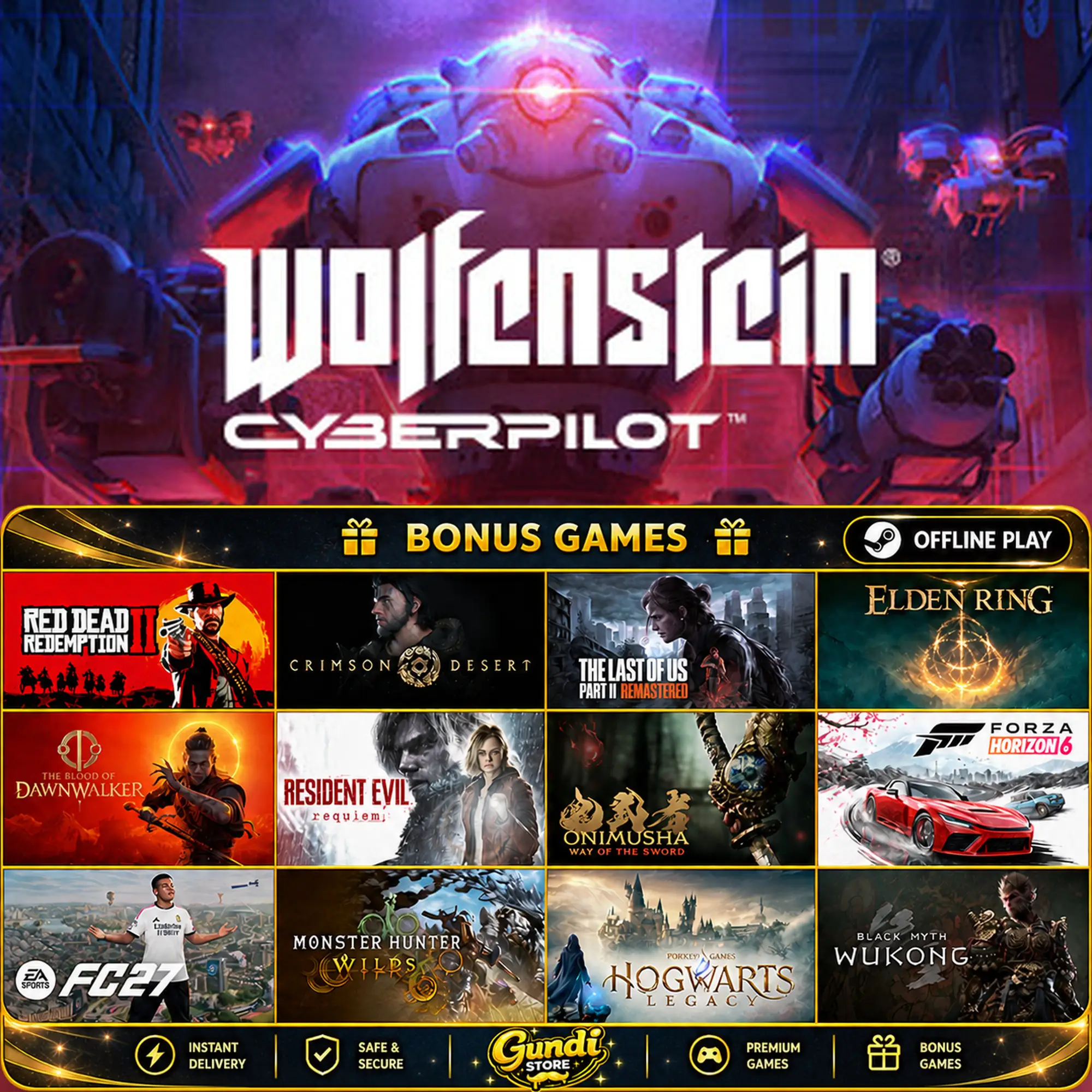 [AUTO CODE] - Wolfenstein_ Cyberpilot + BONUS GAME