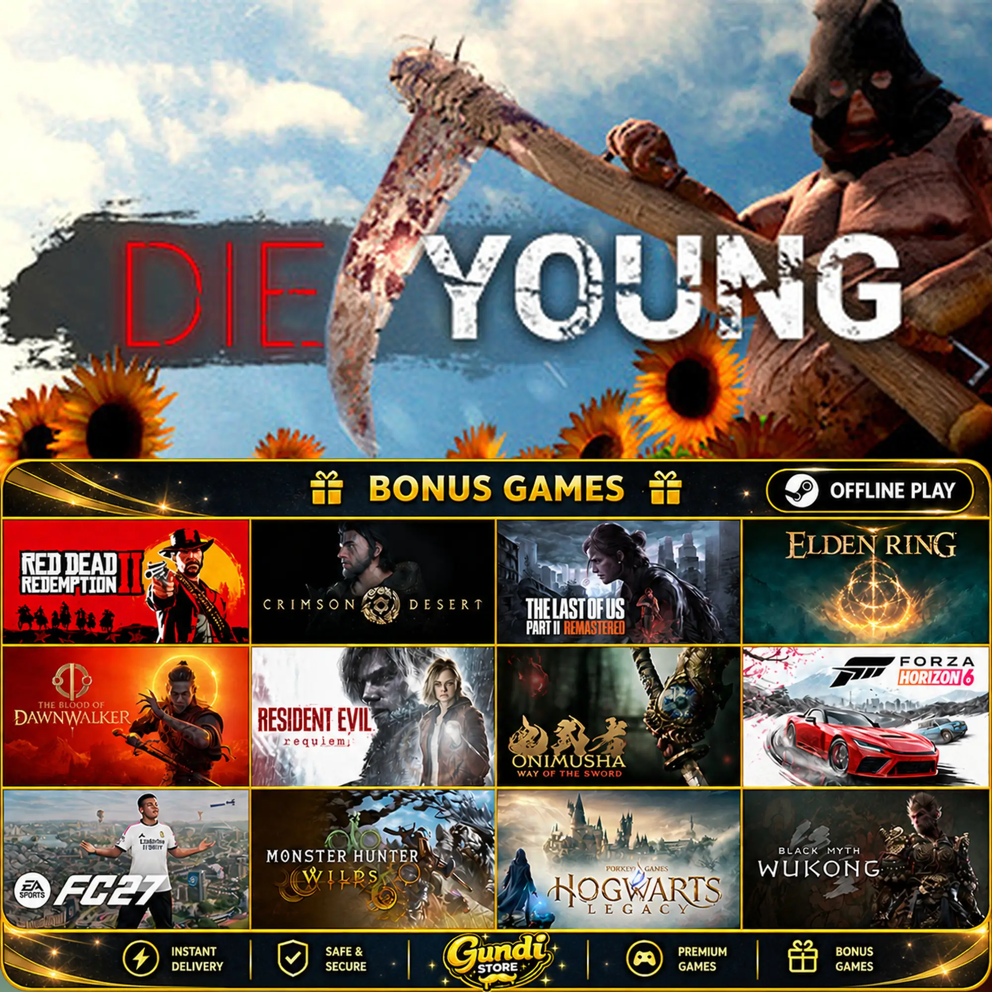 [AUTO CODE] - Die Young + BONUS GAME