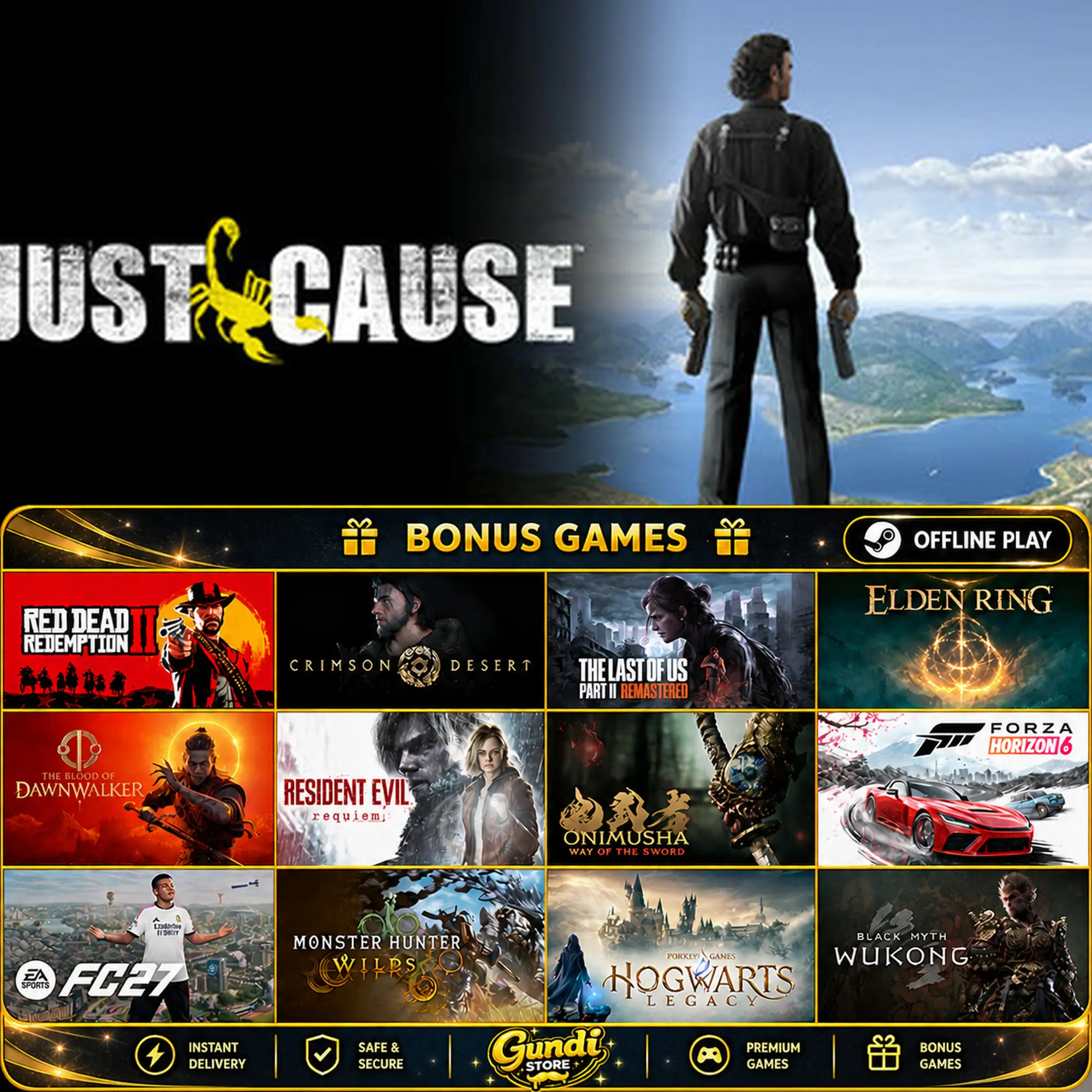 [AUTO CODE] - Just Cause + BONUS GAME